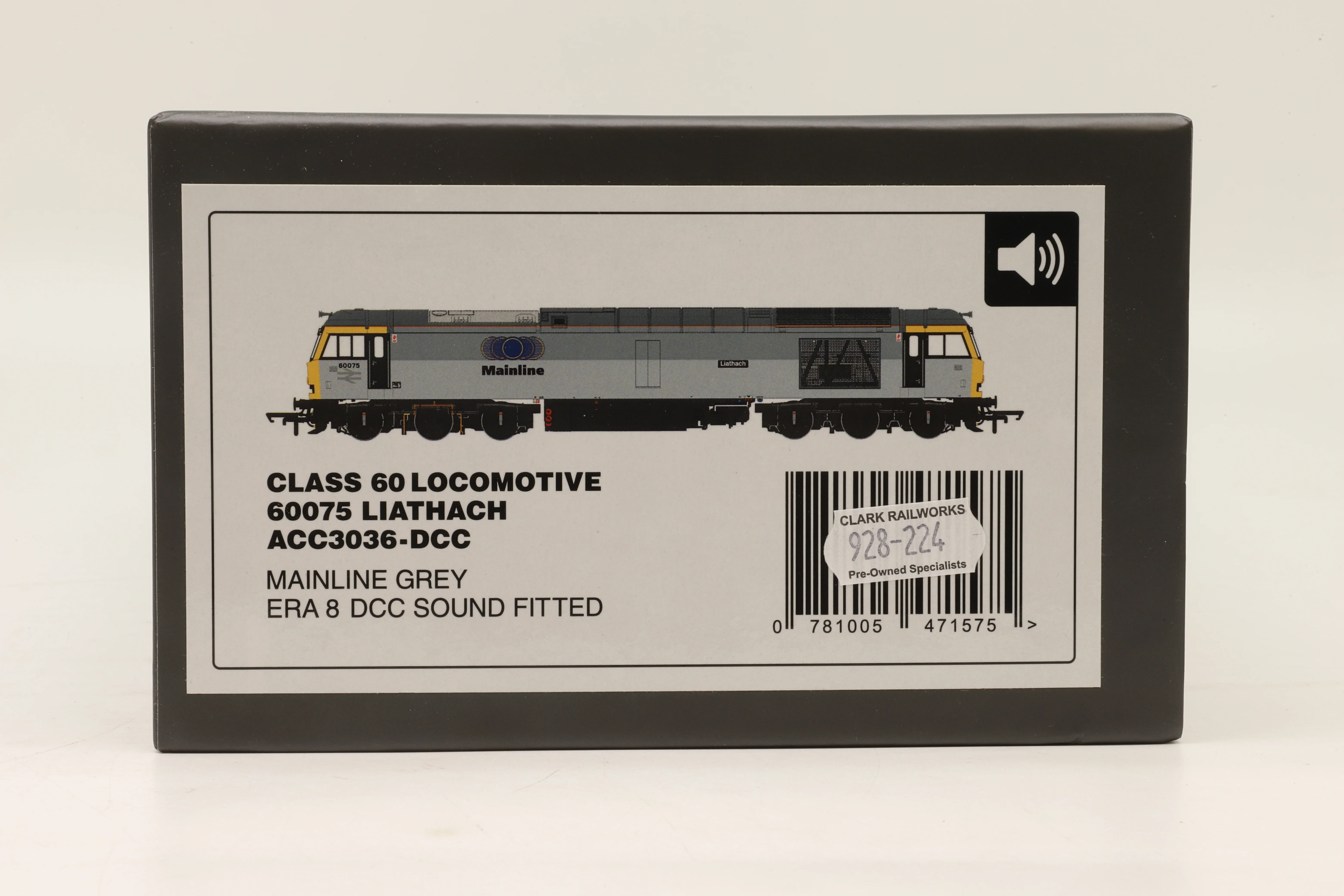Accurascale OO ACC3036 Class 60 60075 'Liathach' in Mainline (Debranded BR Railfreight) Grey - DCC Sound - Image 4