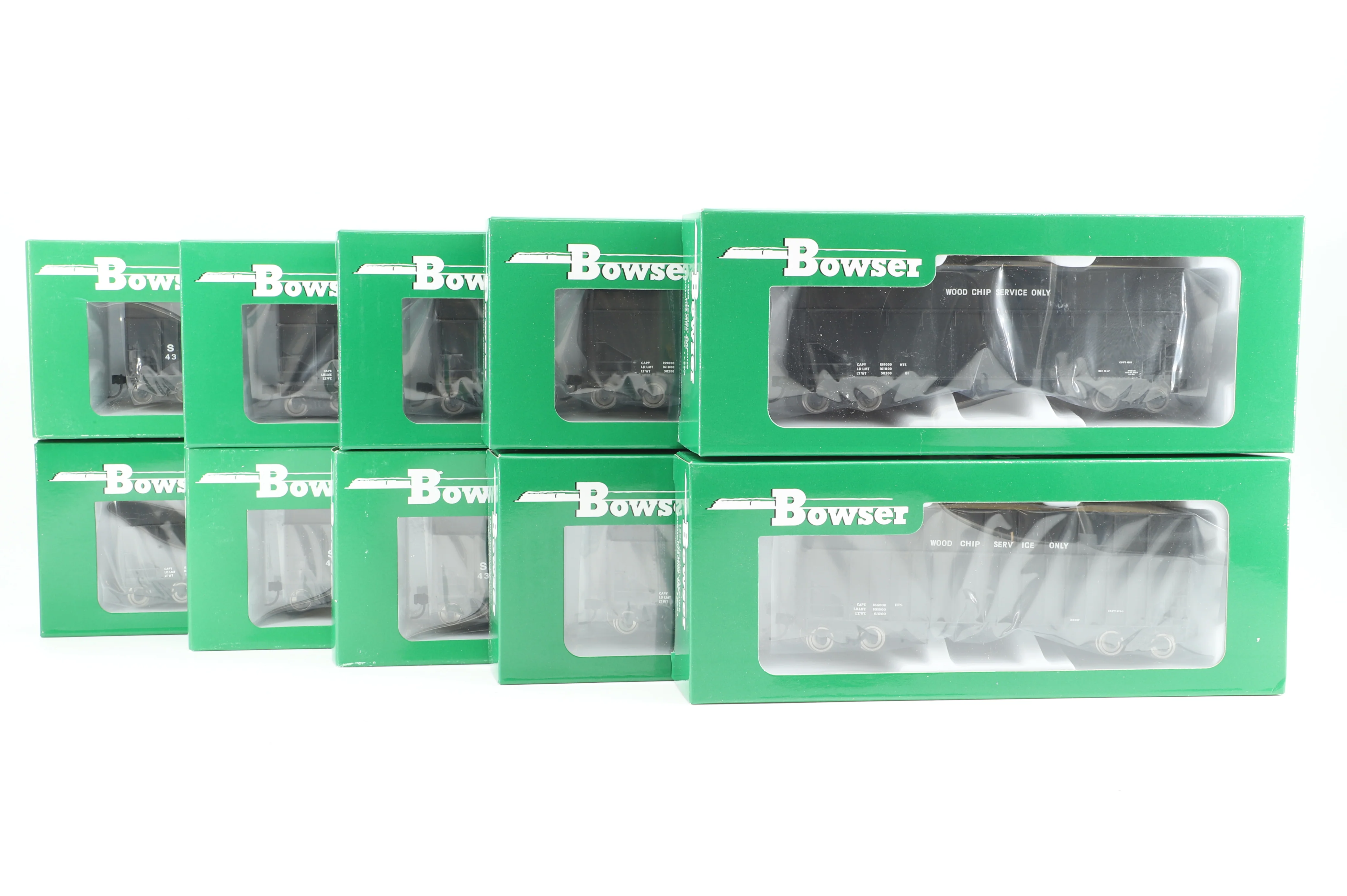 Bowser HO Rake Of 10 70T Assorted Hopper Wagons Inc. 41950, 42614x3, 42612x4, 41948 & 41949