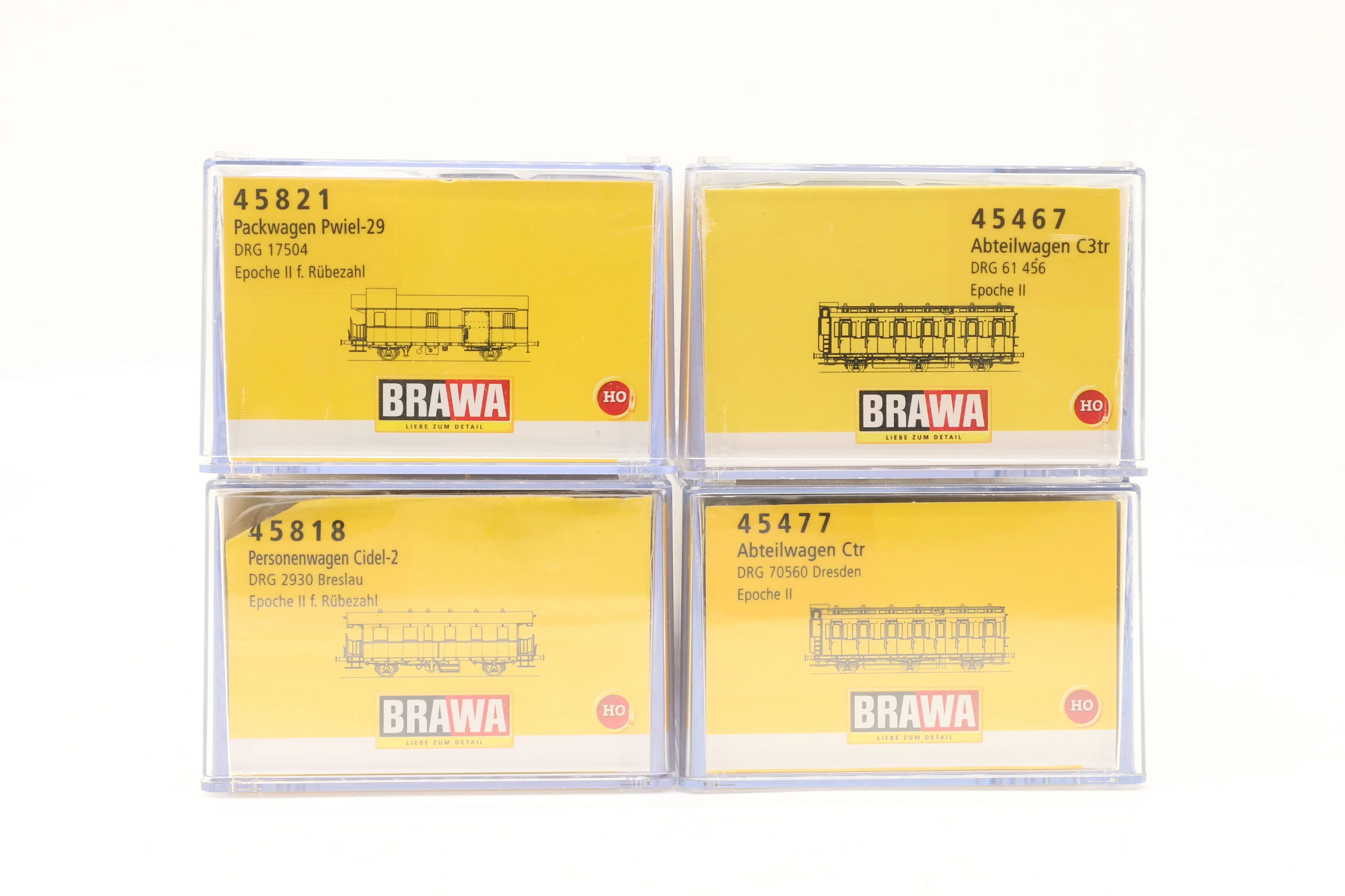 Brawa HO Rake Of 4 DRG Coaches Inc. 45821, 45818, 45467 & 45477 - Image 6