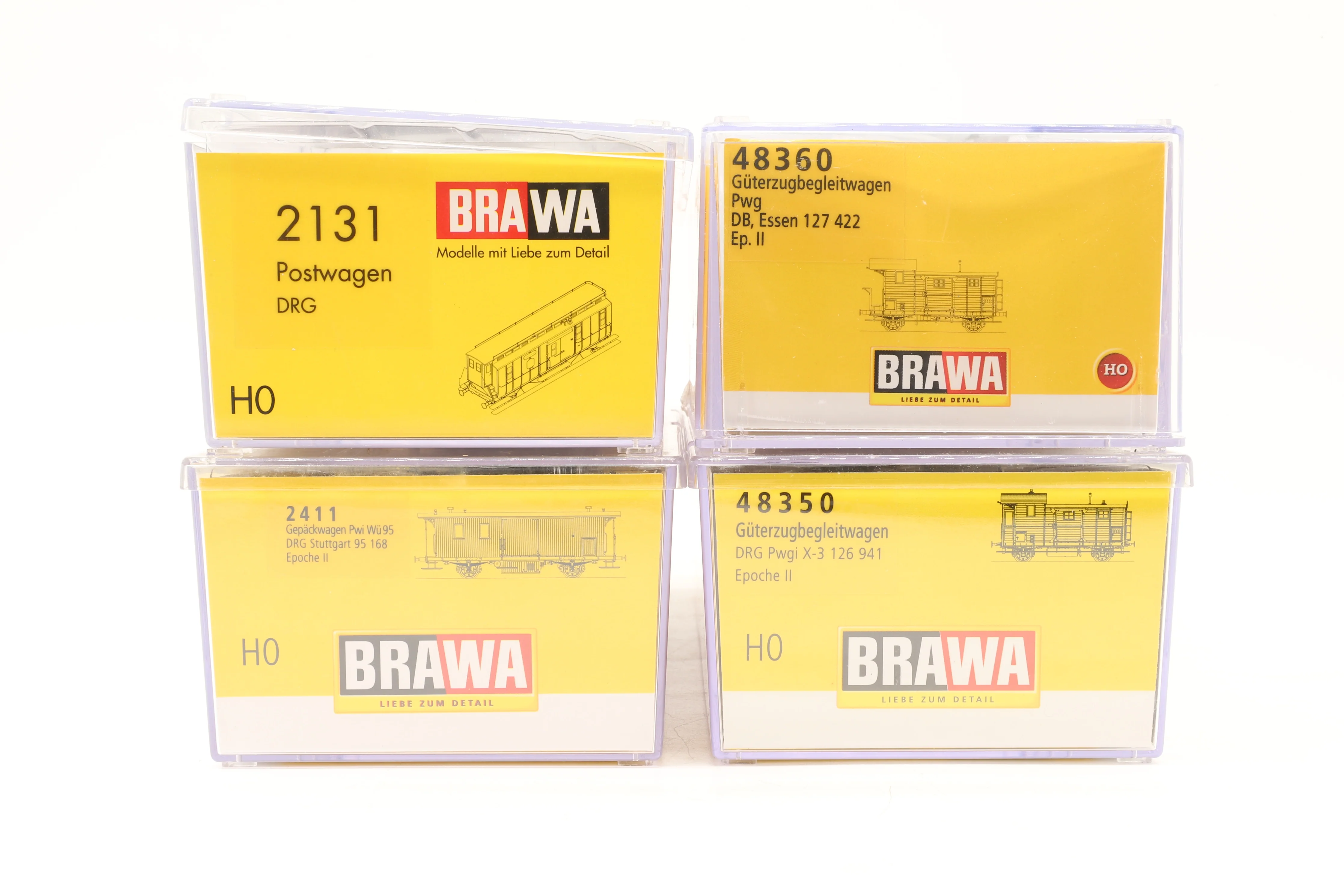 Brawa HO Rake Of 4 DRG Coaches Inc. 48360, 48350, 2131 & 2411 - Image 4