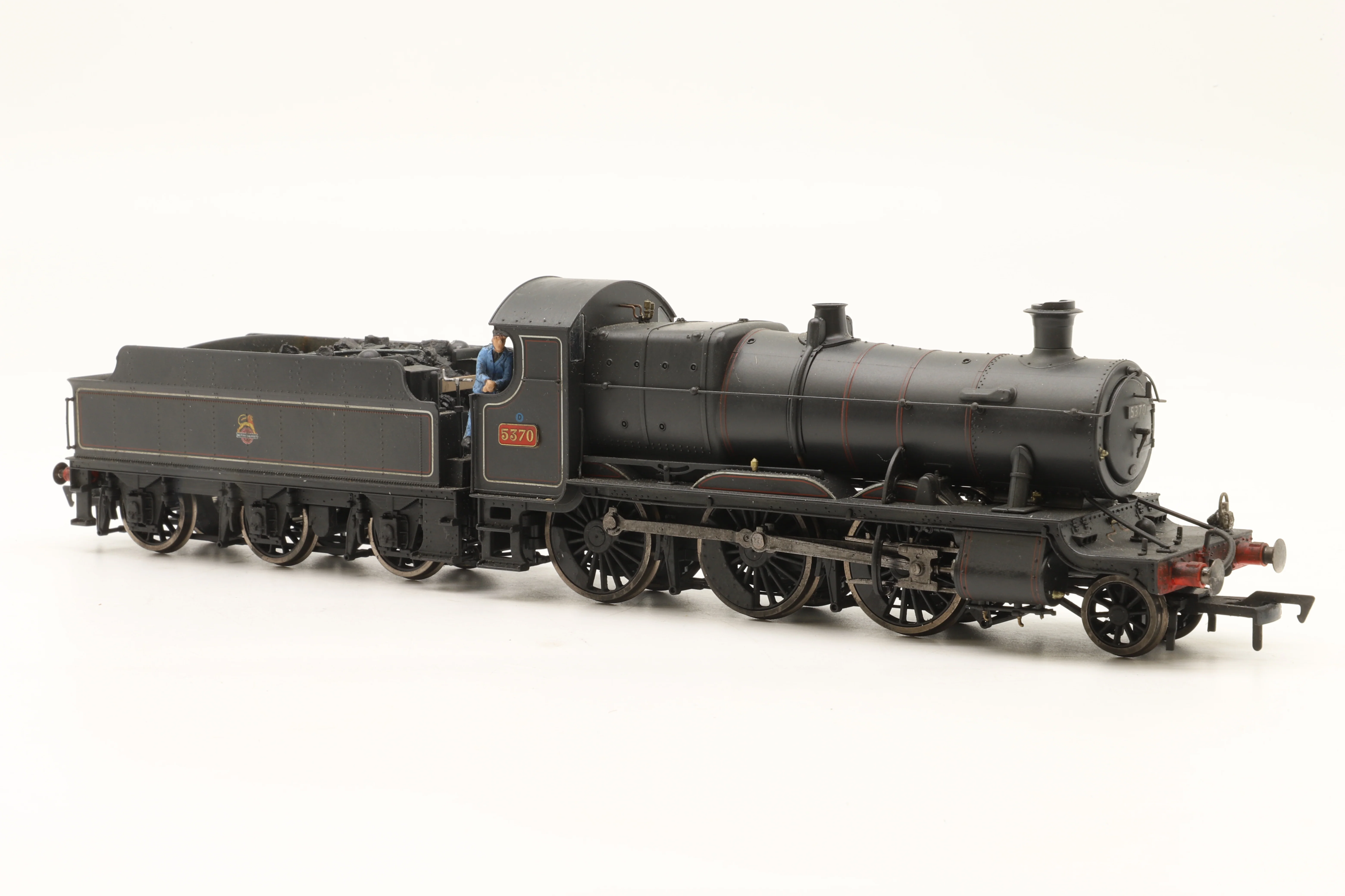 Dapol OO 4S-043-013S 43XX 'Mogul' No.5370 in Lined BR Black w/ Early Crests – DCC Sound & Weathered