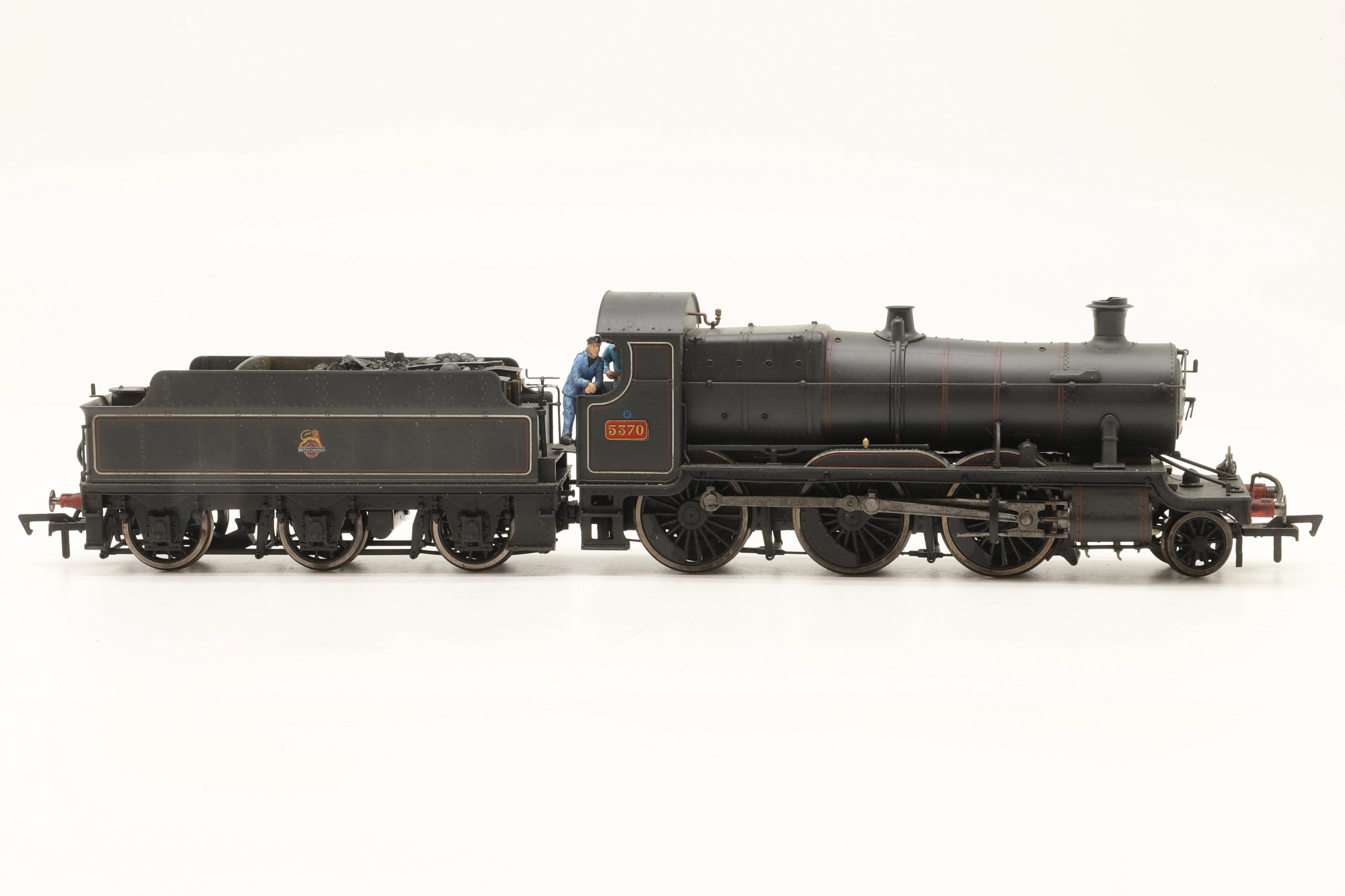 Dapol OO 4S-043-013S 43XX 'Mogul' No.5370 in Lined BR Black w/ Early Crests – DCC Sound & Weathered - Image 3