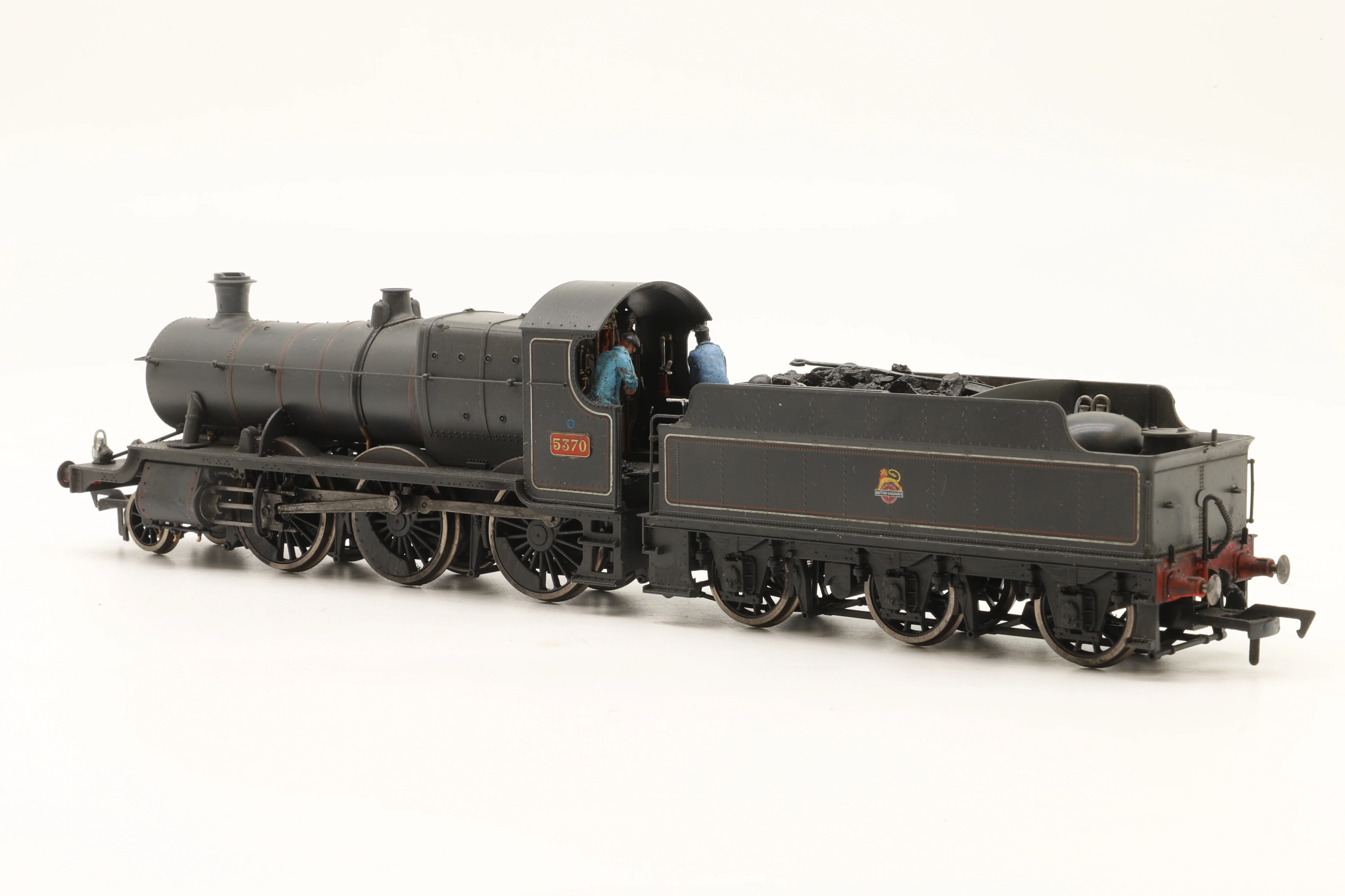 Dapol OO 4S-043-013S 43XX 'Mogul' No.5370 in Lined BR Black w/ Early Crests – DCC Sound & Weathered - Image 5