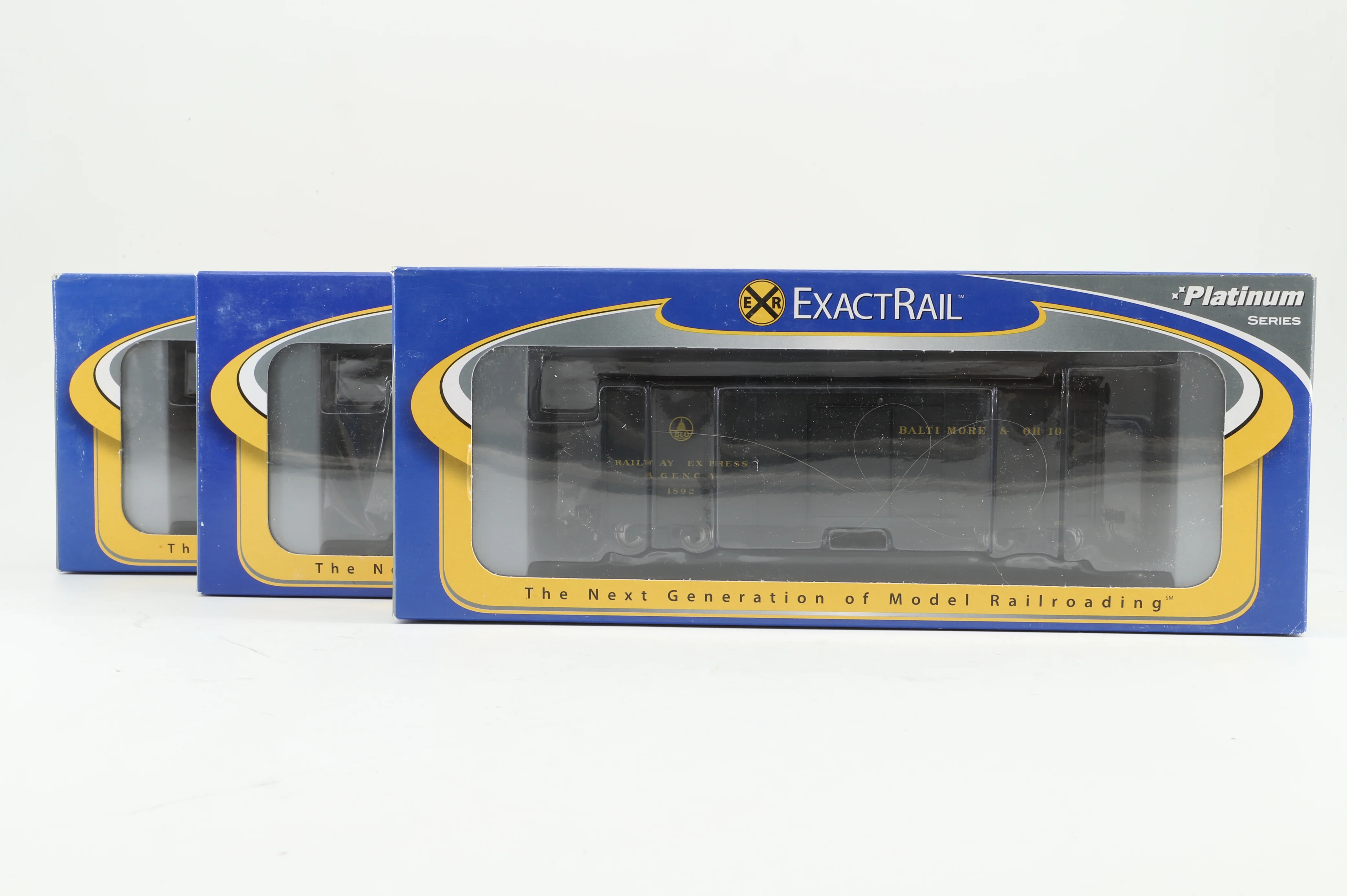 Exact Rail HO Rake Of 3 B&O M-53 Wagontop Box Cars Inc. EPS-90055-2, 90055-12 & 90055-1