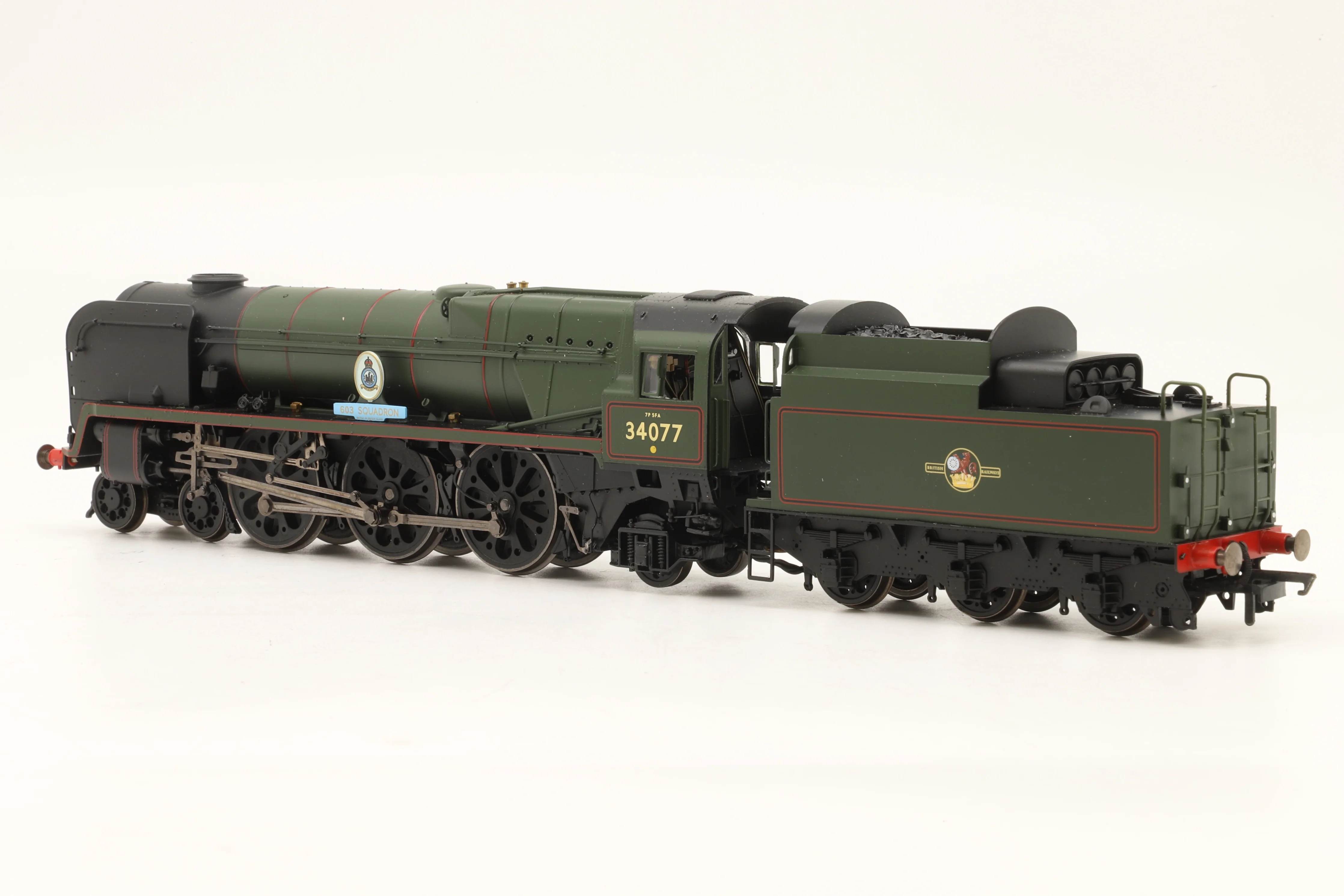 Hornby OO R3468 Rebuilt Battle of Britain '34077' '603 Squadron' BR Lined Green L/C DCC Sound - Image 2