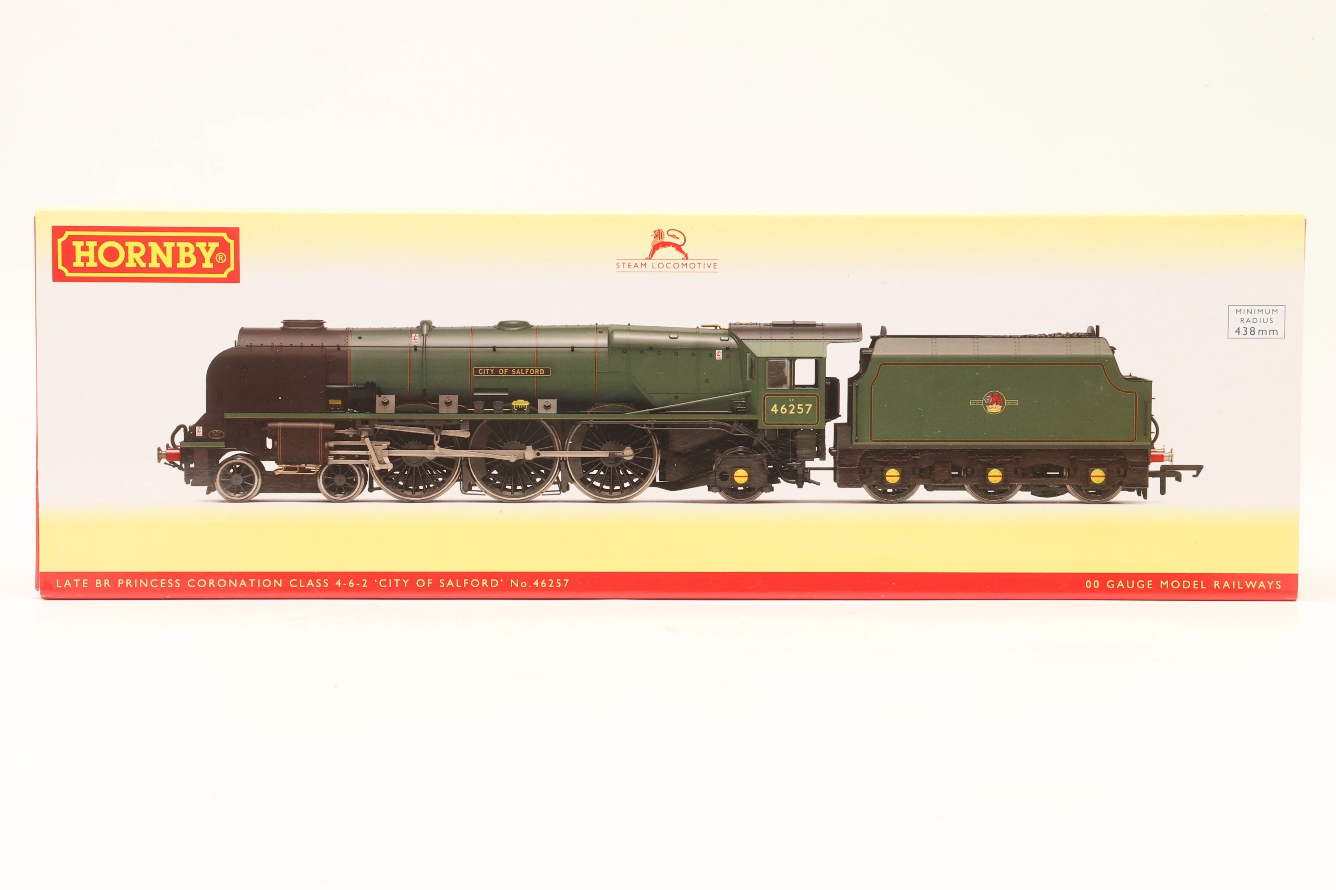 Hornby OO R3856 Princess Coronation Class '46257' 'City Of Salford' BR Lined Green L/C DCC Sound