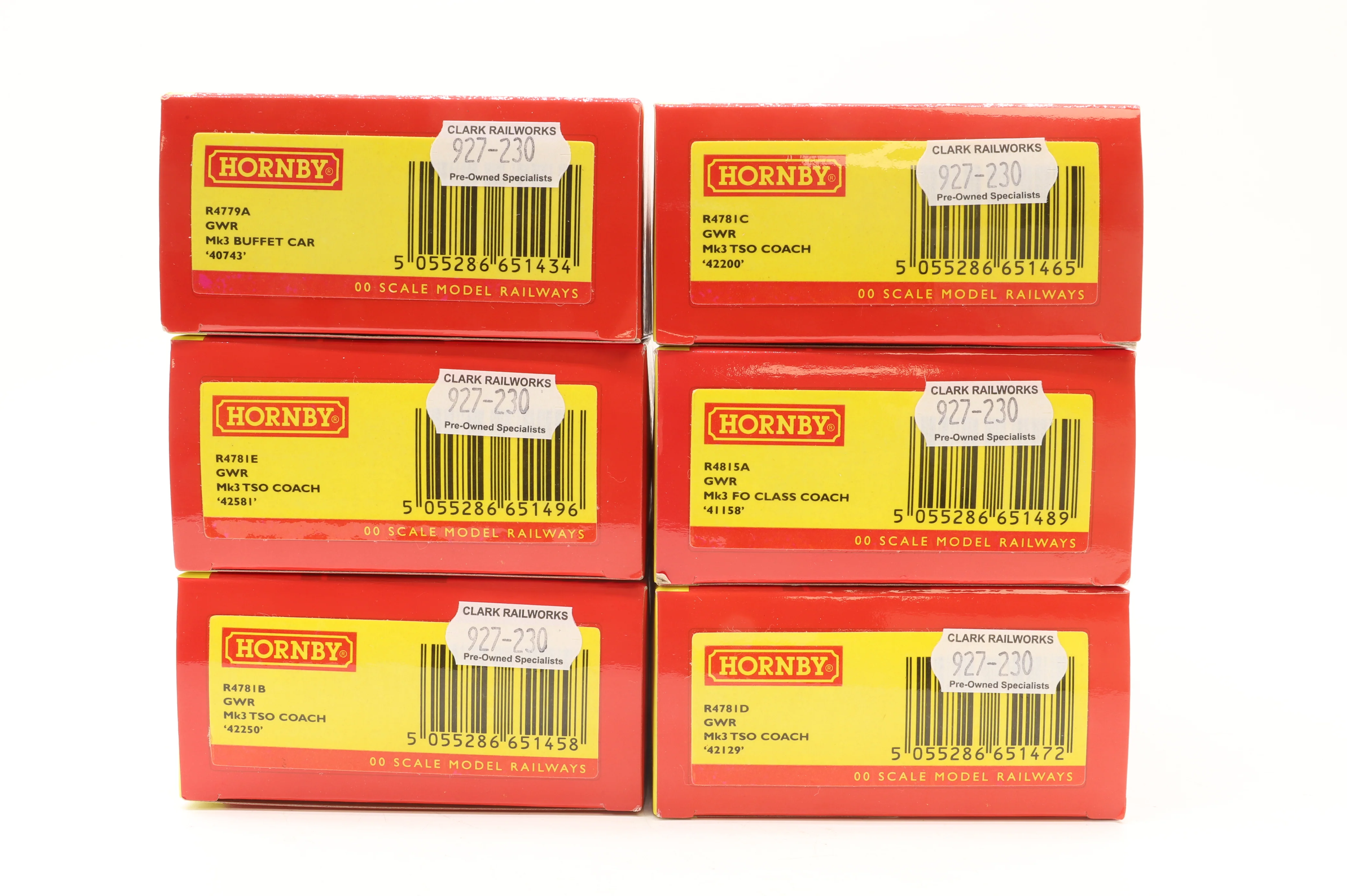 Hornby OO Rake Of 6 Mk3 Coaches GWR Inc. R4781C, R4815A, R4781D, R4779A, R4781E & R4781B - Image 8