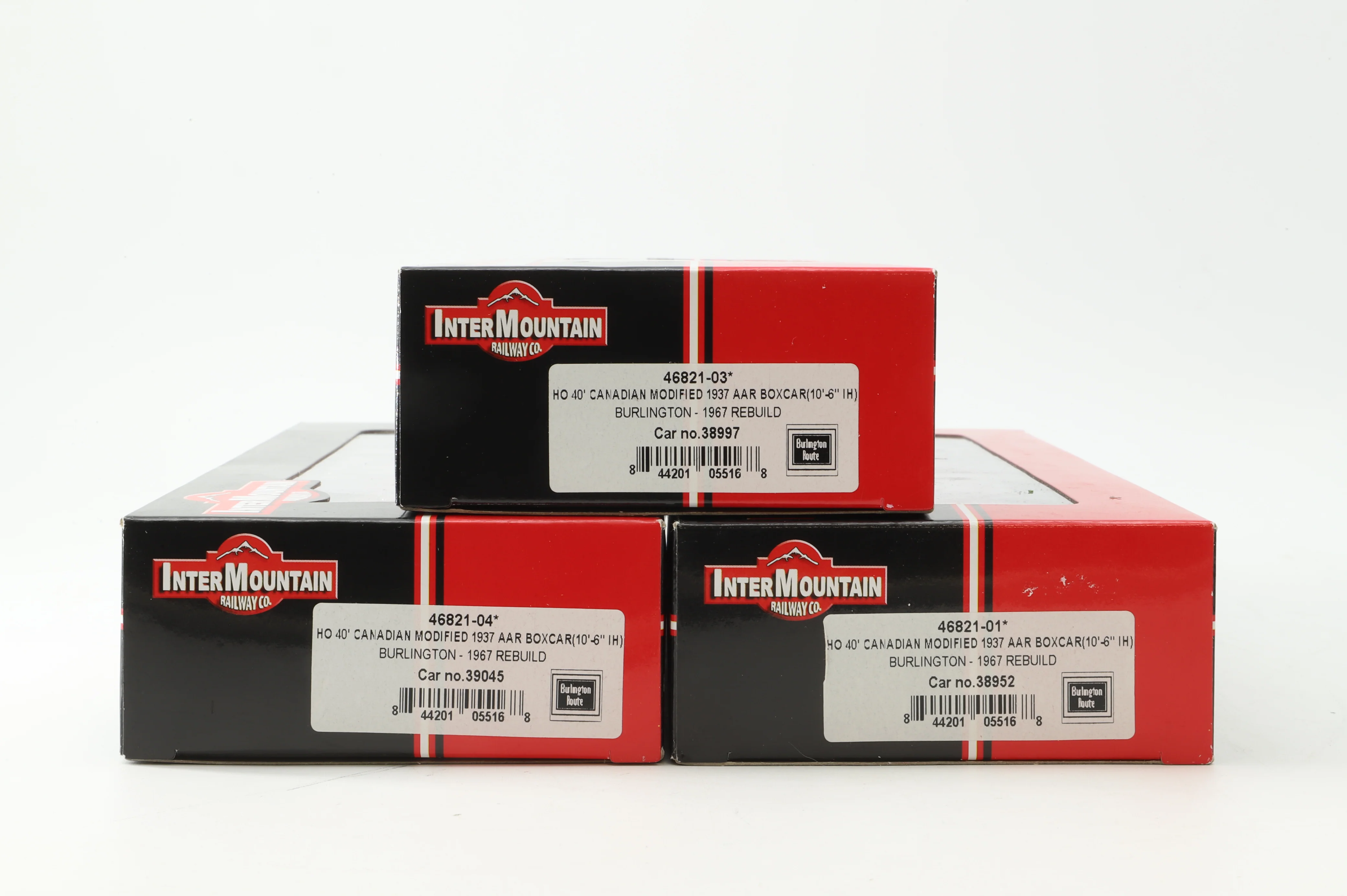 Intermountain HO Rake Of 3 40' Canadian Modified AAR Box Cars Inc. 4682103, 46821-01 & 46821-04 - Image 2