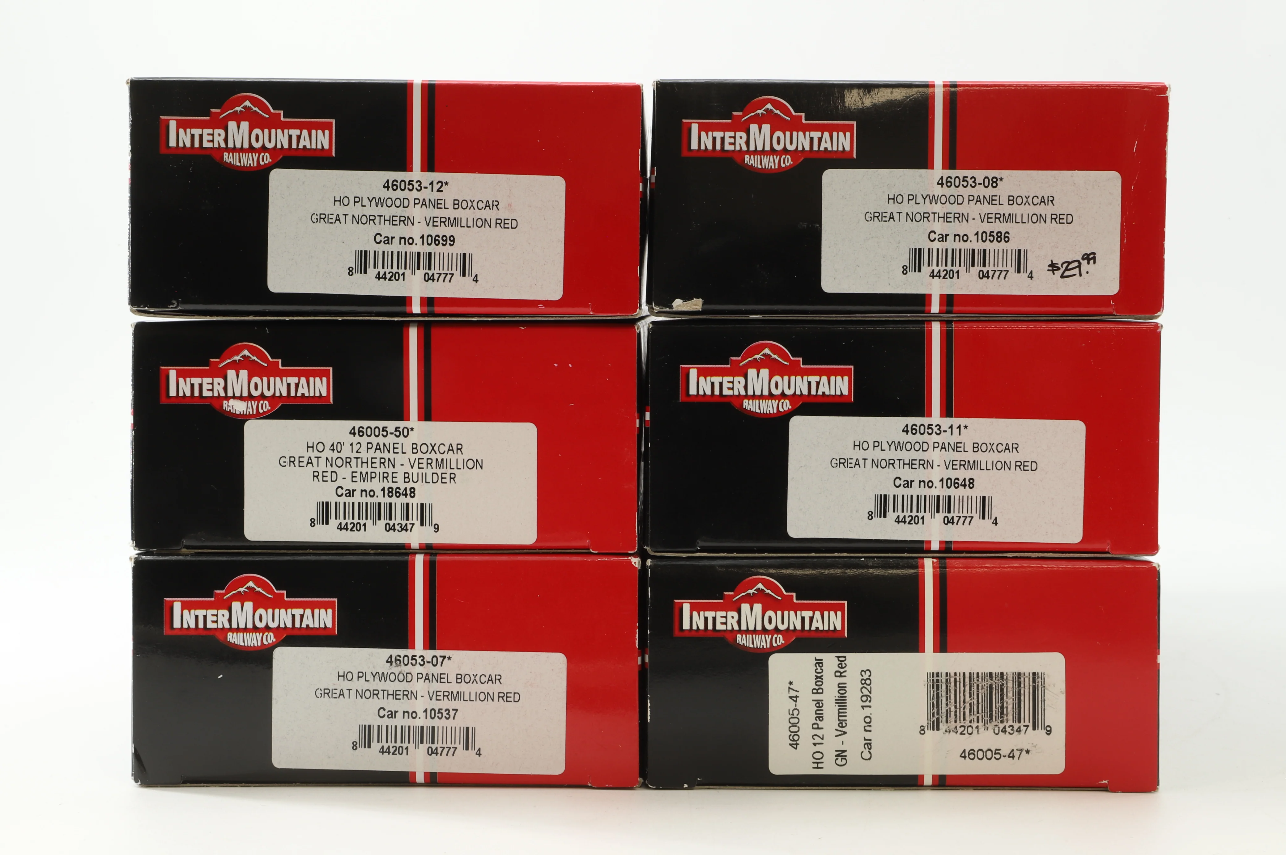 Intermountain HO Rake Of 6 Great Northern Assorted Box Cars Inc. 46053-12, 46005-47, 46053-11, 46005-50, 46053-07 & 46053-08 - Image 2
