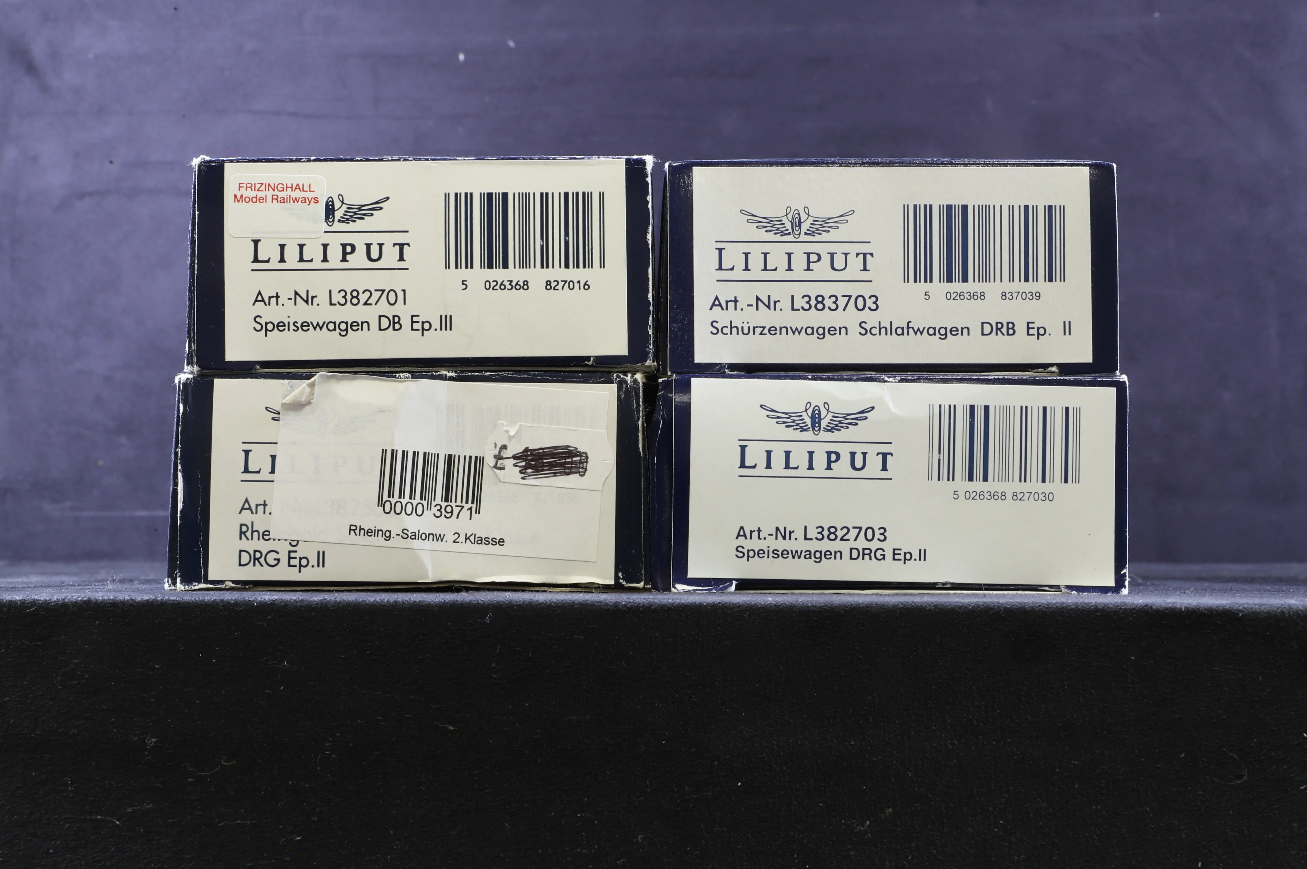 Liliput HO Rake Of 4 German Coaches Inc. L383703, L382703, L382701 & L38250 - Image 2