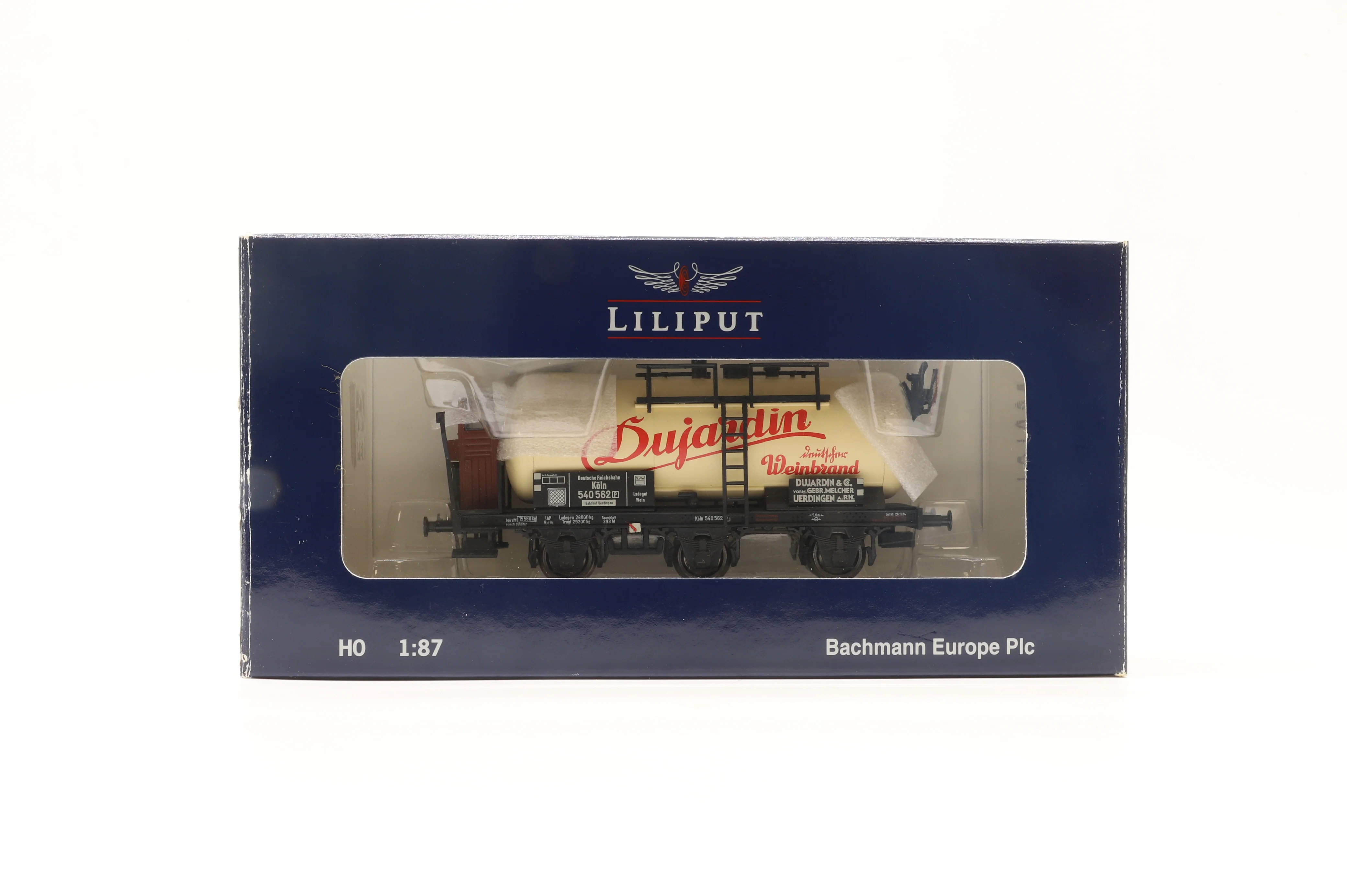 Liliput HO Rake Of 5 DRG Brown Box Vans Inc. L235431, L224802, L223030, L235495 & L235496 - Image 3