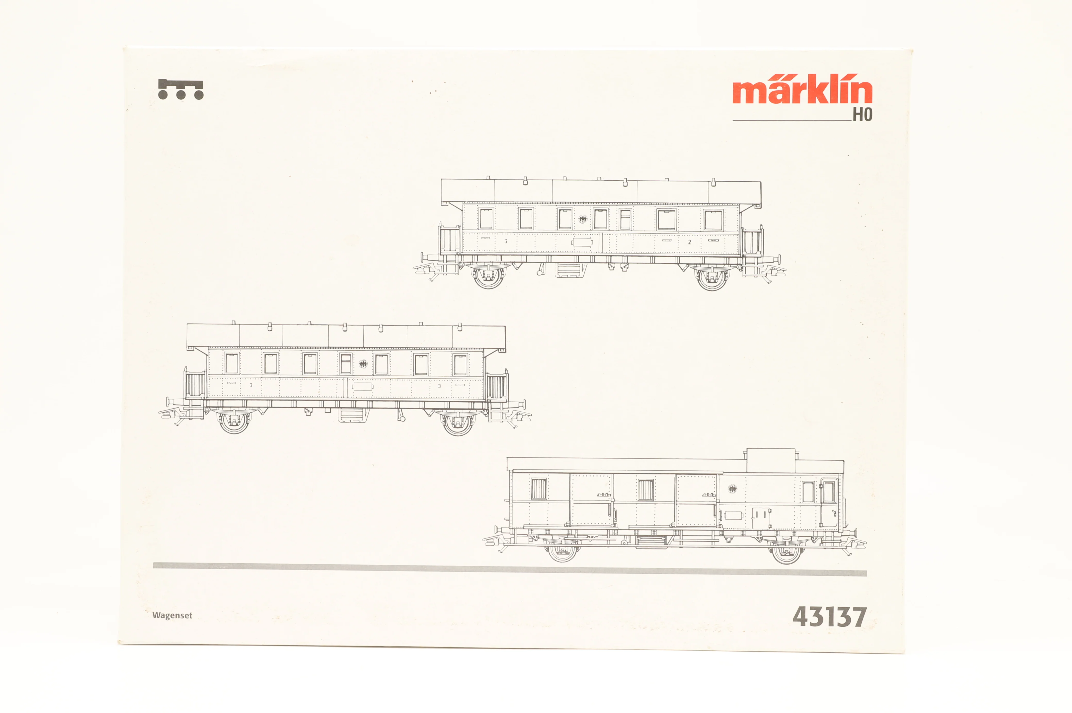 Marklin HO 43137 DRG Set of 3 Passenger Cars