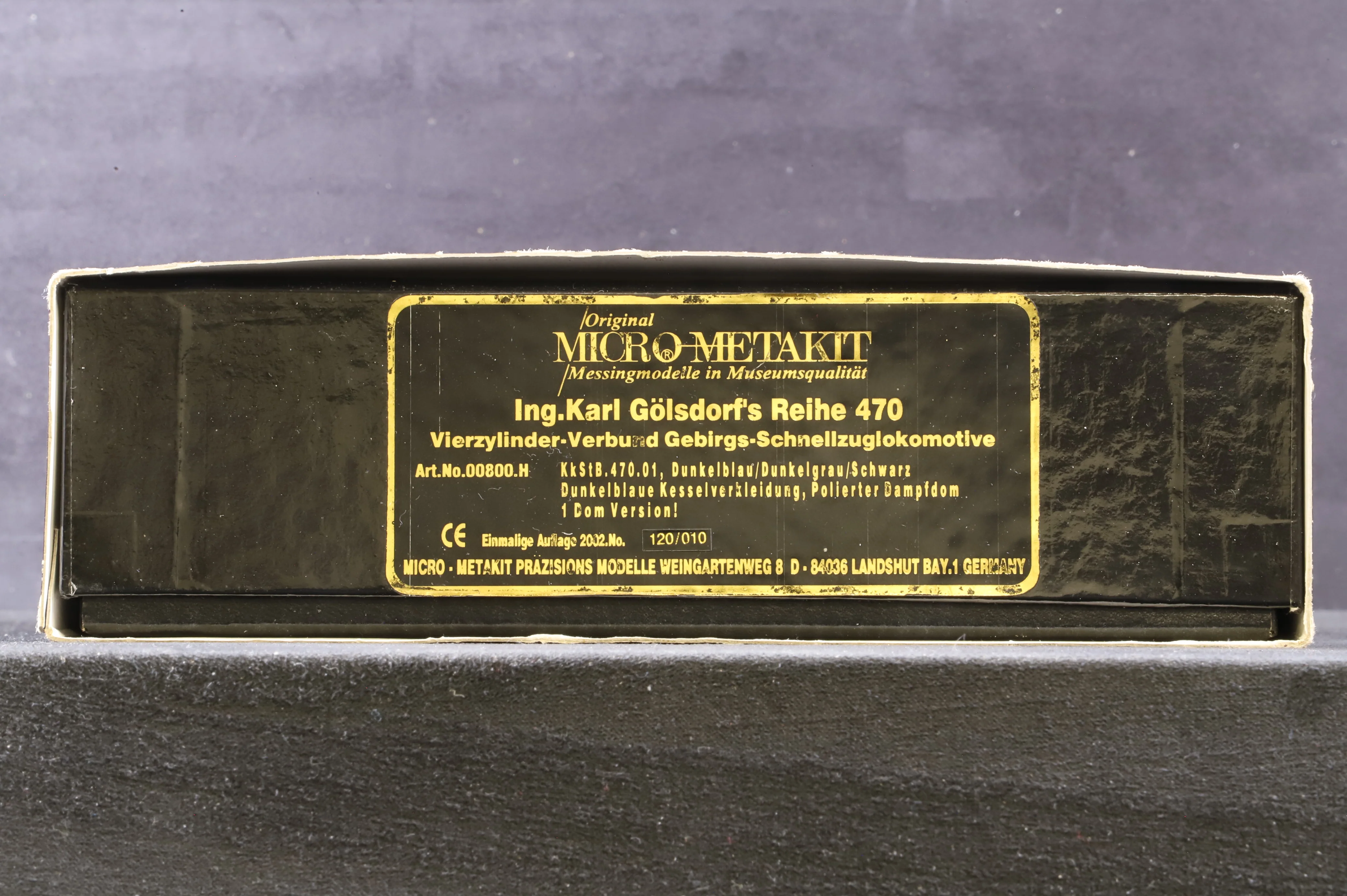 Micro-Metakit HO Brass 00800H kkStB Imperial Austrian Railway Class 470 Gölsdorf Loco, Ltd Ed.010/120 - Image 7