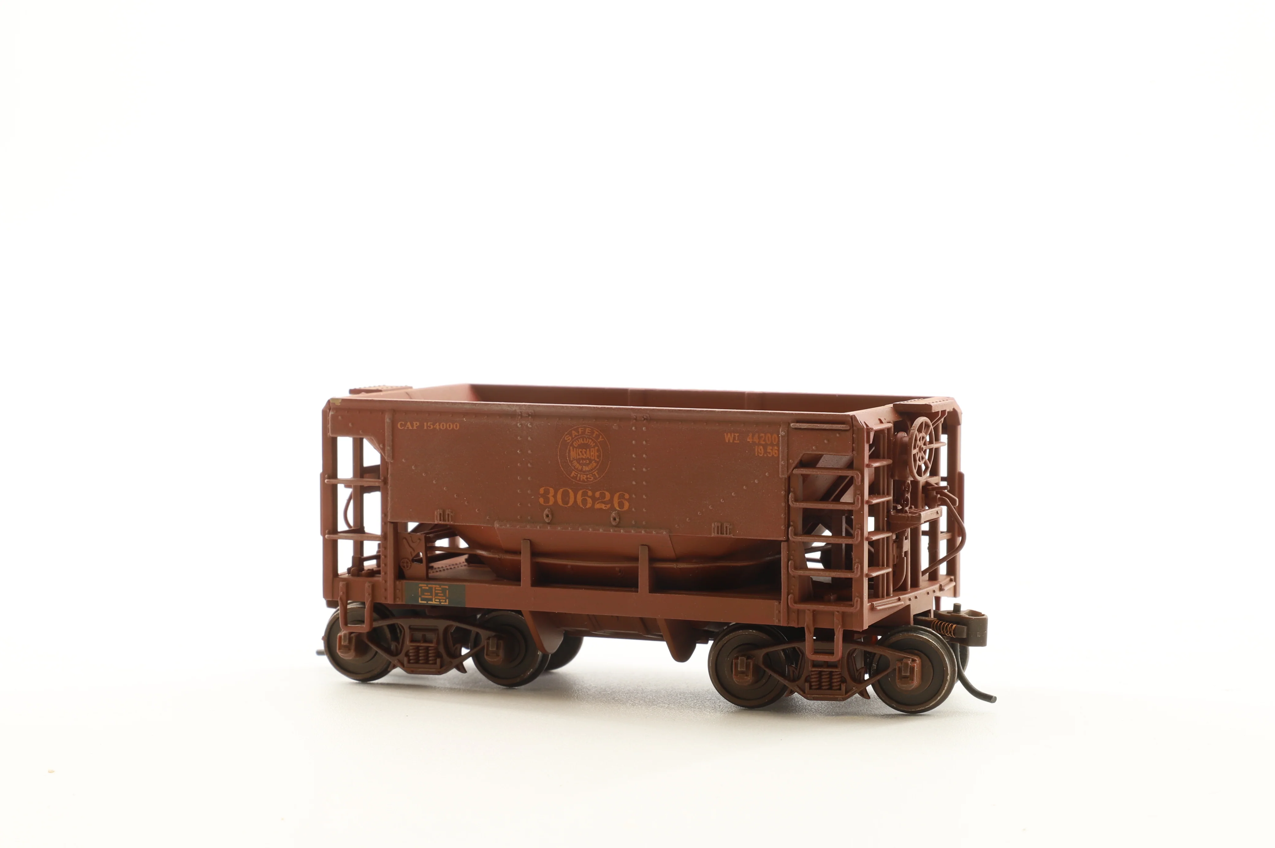 Model Power HO 1908 Rake Of 5 U-29 Metal Ore Cars Pro Renumbered & Weathered - Image 3