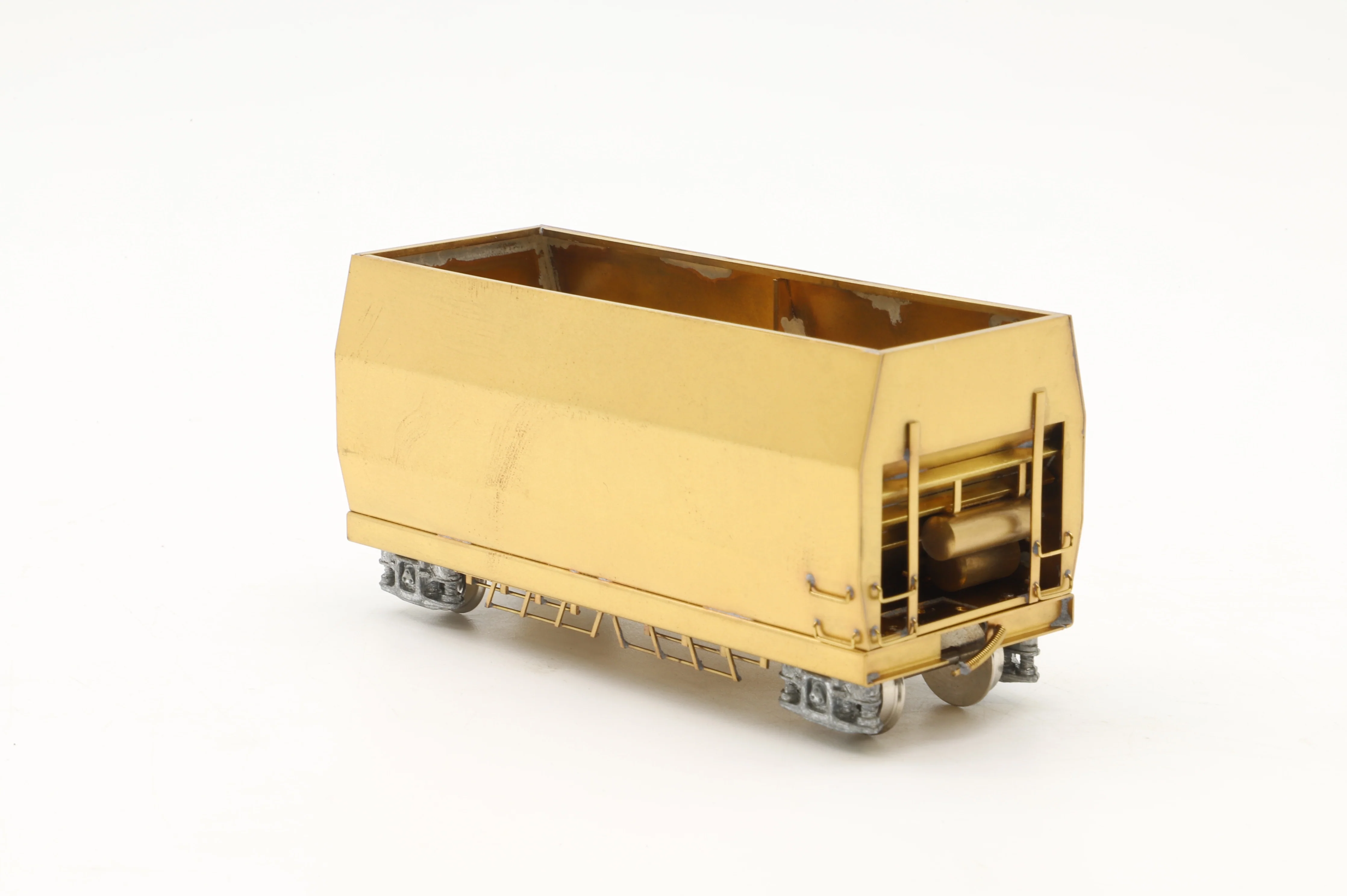 North West Short Line HO Brass 4 Unit Articulated Hopper Car Set - Image 2