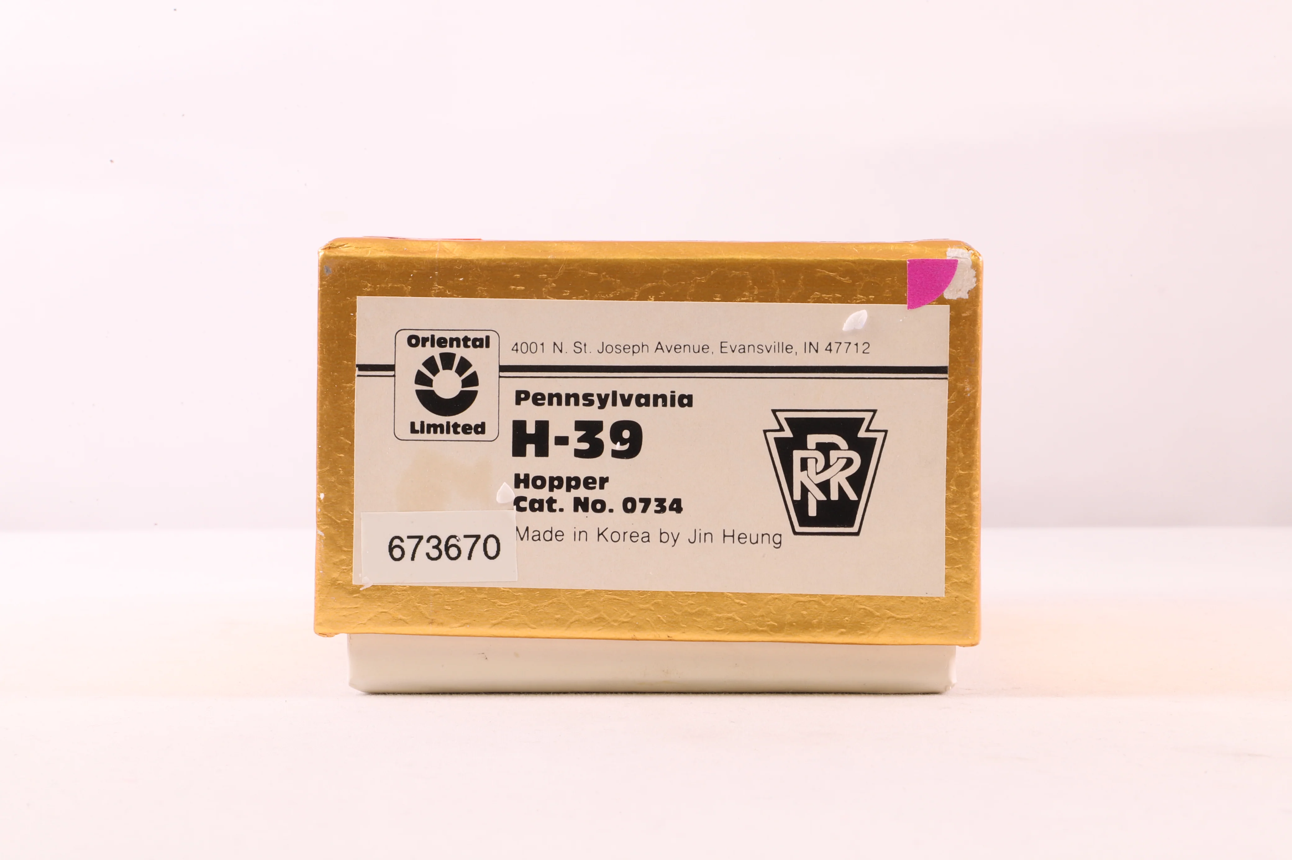 Oriental Limited HO Brass 0734 Hopper Covered PRR Class H39 C/P Tolf '673670' - Image 6