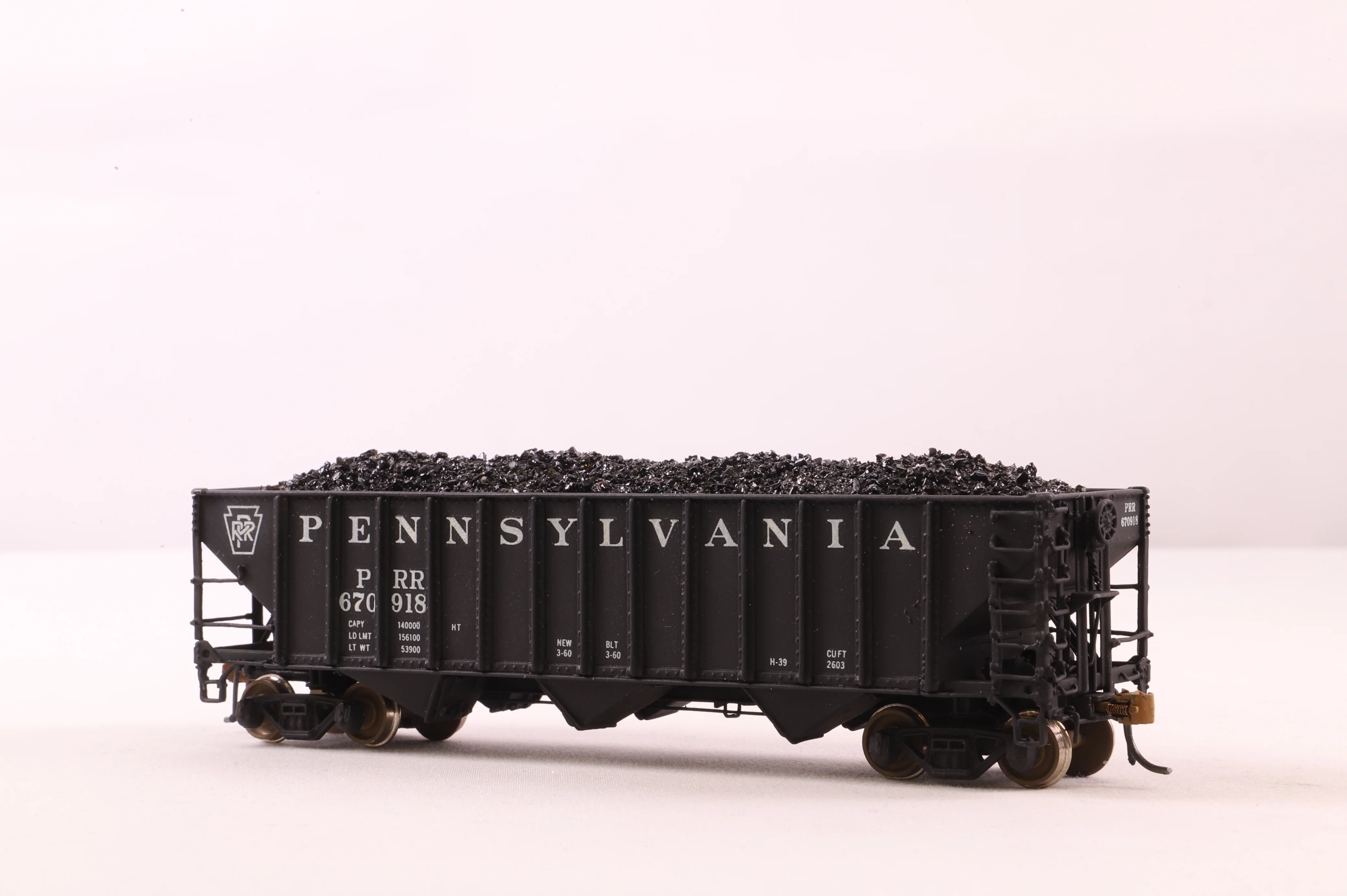 Oriental Limited HO Brass 734 Hopper Covered PRR Class H39 C/P Tolf '670918'