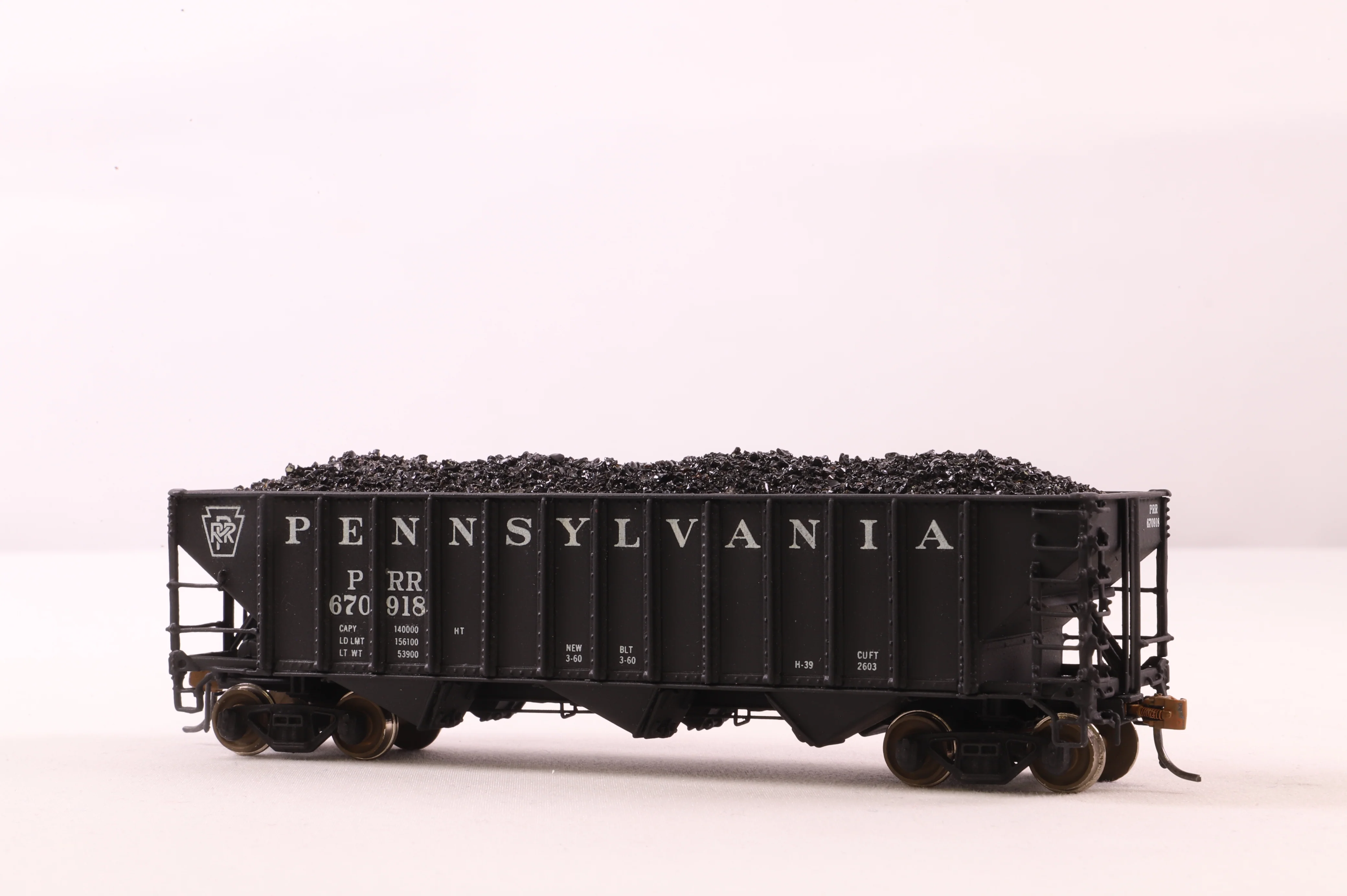 Oriental Limited HO Brass 734 Hopper Covered PRR Class H39 C/P Tolf '670918' - Image 2