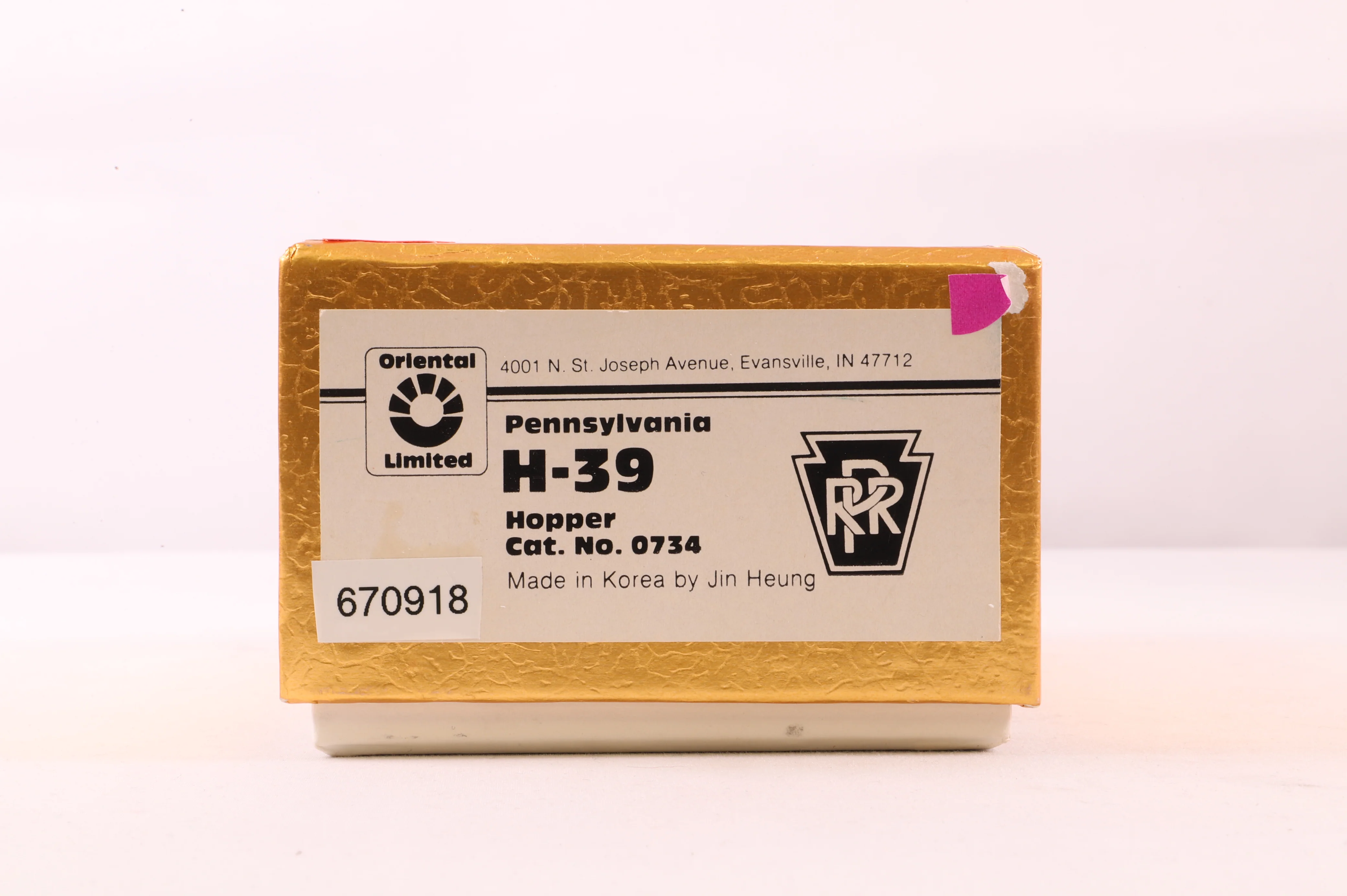 Oriental Limited HO Brass 734 Hopper Covered PRR Class H39 C/P Tolf '670918' - Image 7