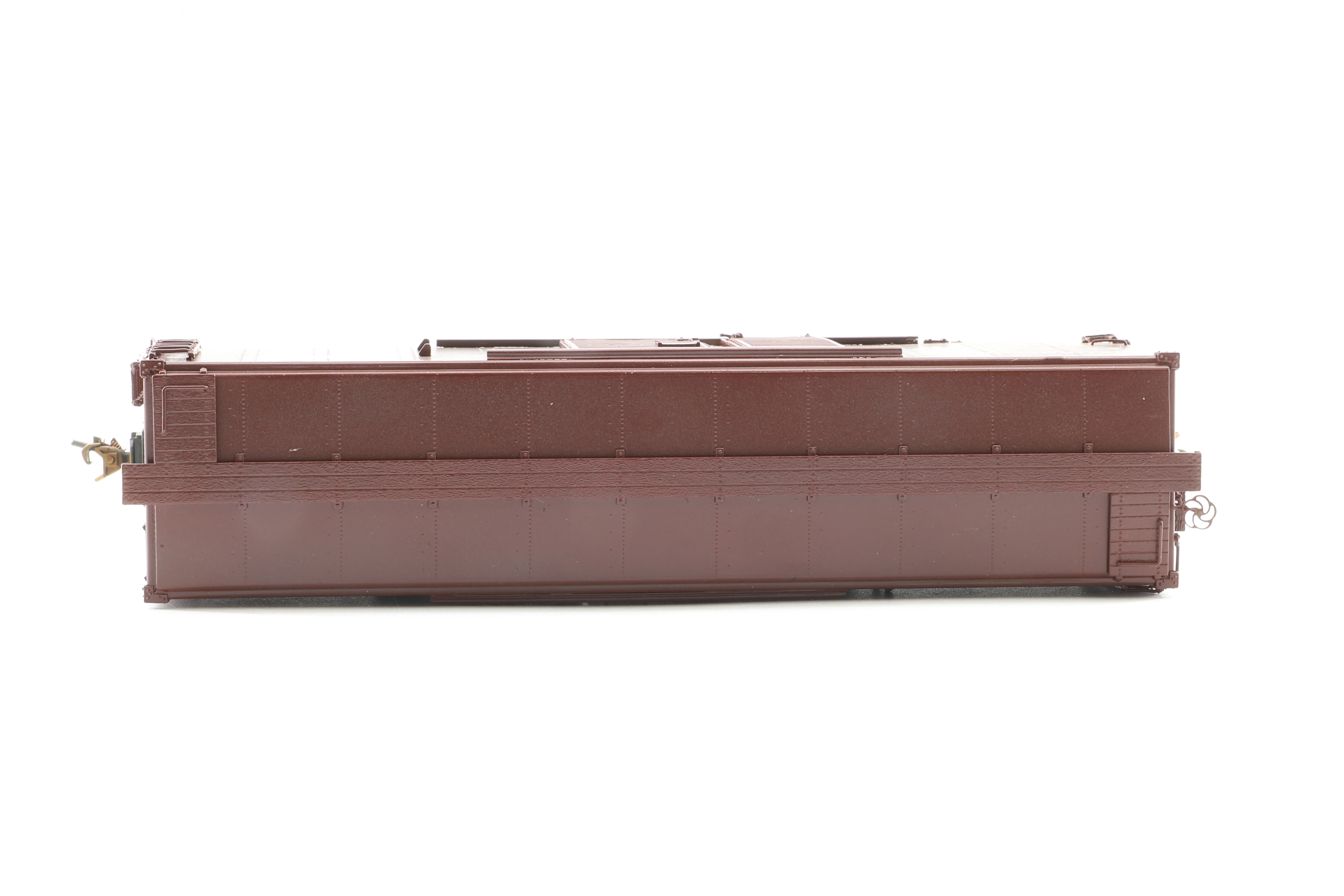 Overall Models HO Brass 3018 X-28 Boxcar No.120345 in PRR 'Furniture' Brown - Weathered - Image 4