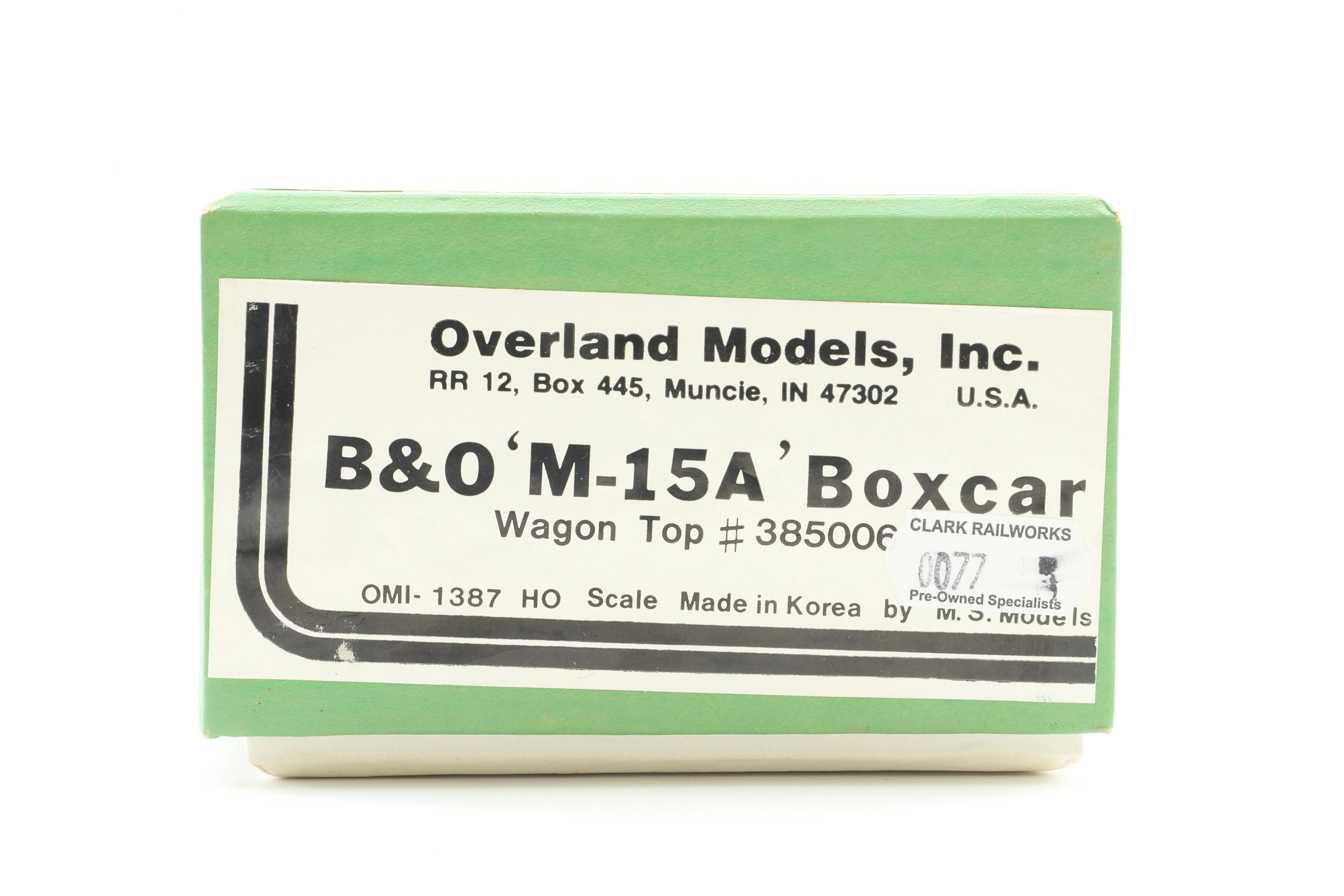 Overland Models HO Brass 1387 M-15A Box Car No.380414 in B&O Brown - Image 6
