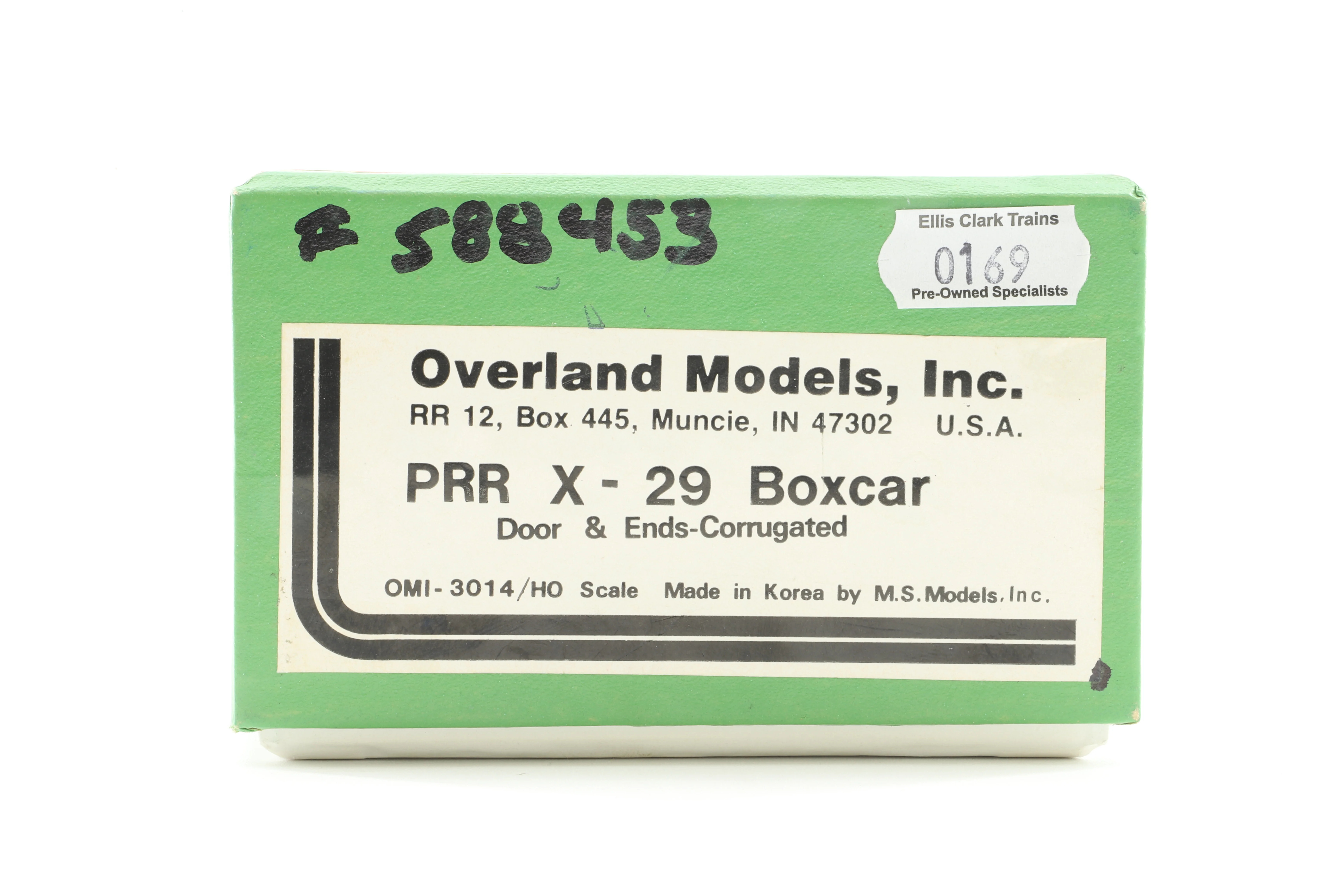 Overland Models HO Brass 3014 X-29 Box Car w/ Corrugated Doors & Ends No.588453 in PRR Brown - Image 6