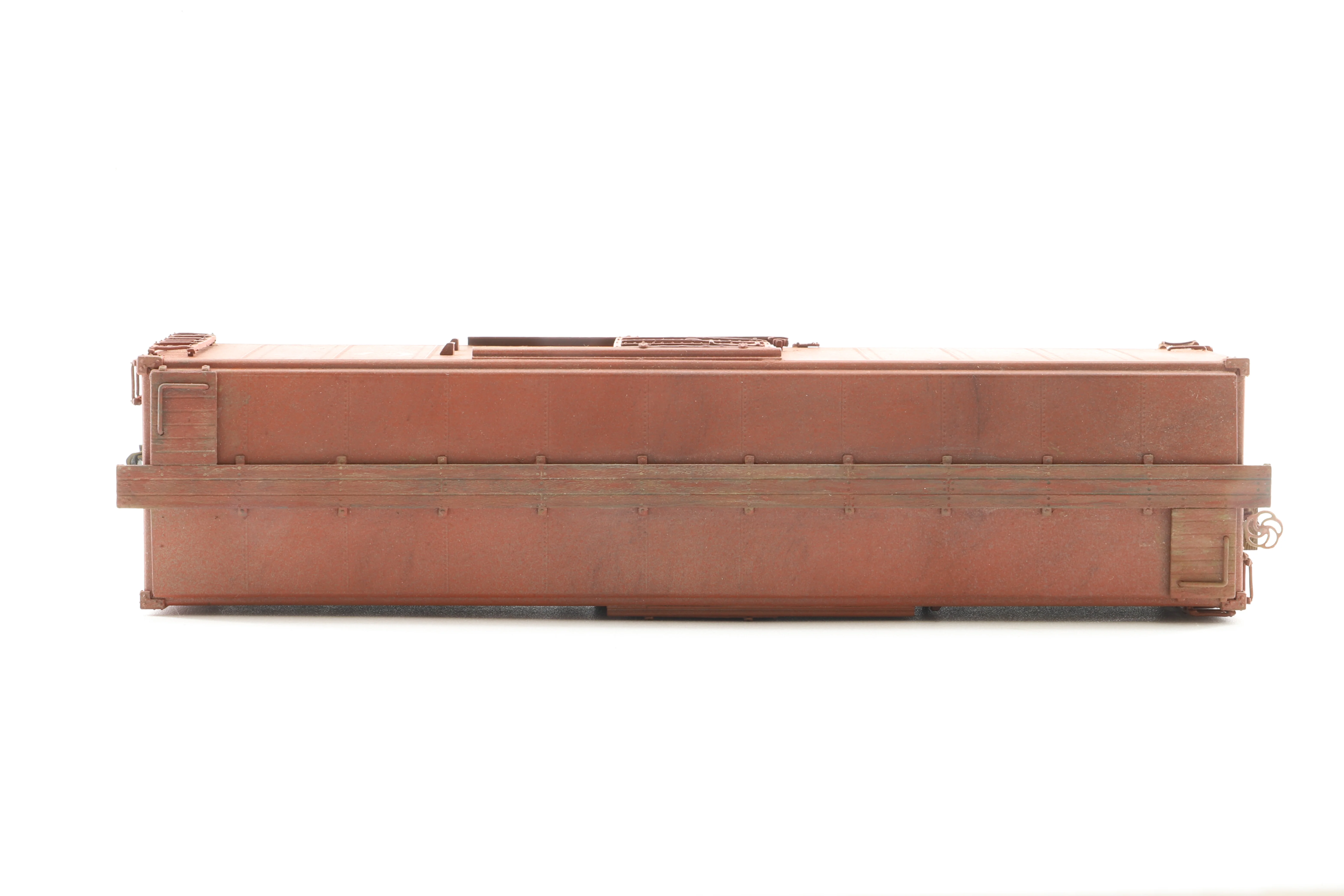 Overland Models HO Brass 3019 X-29 Boxcar No.52198 in PRR Brown - Weathered - Image 3
