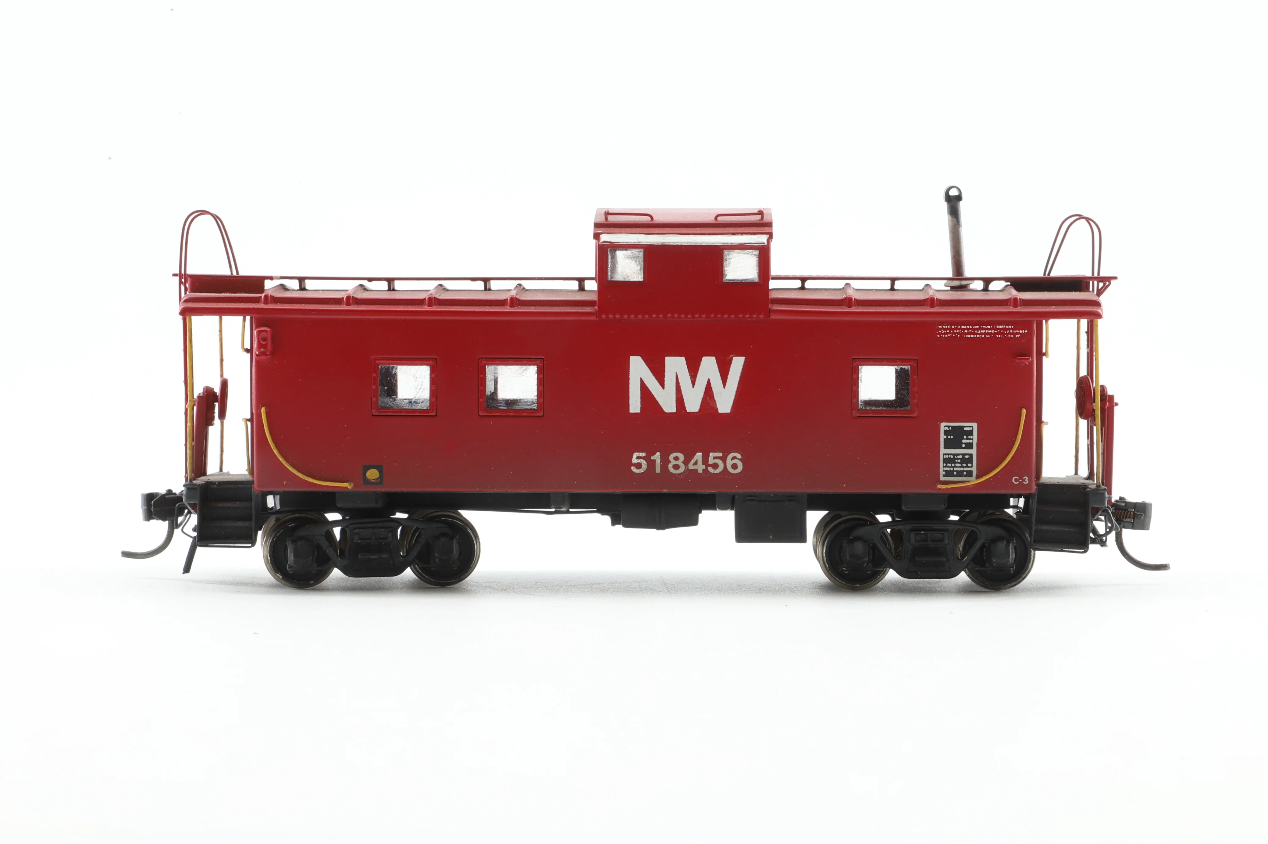 Overland Models HO Brass 3867 Intel. Steel Caboose 'C 31 Class' N&W No.518632 - Image 2