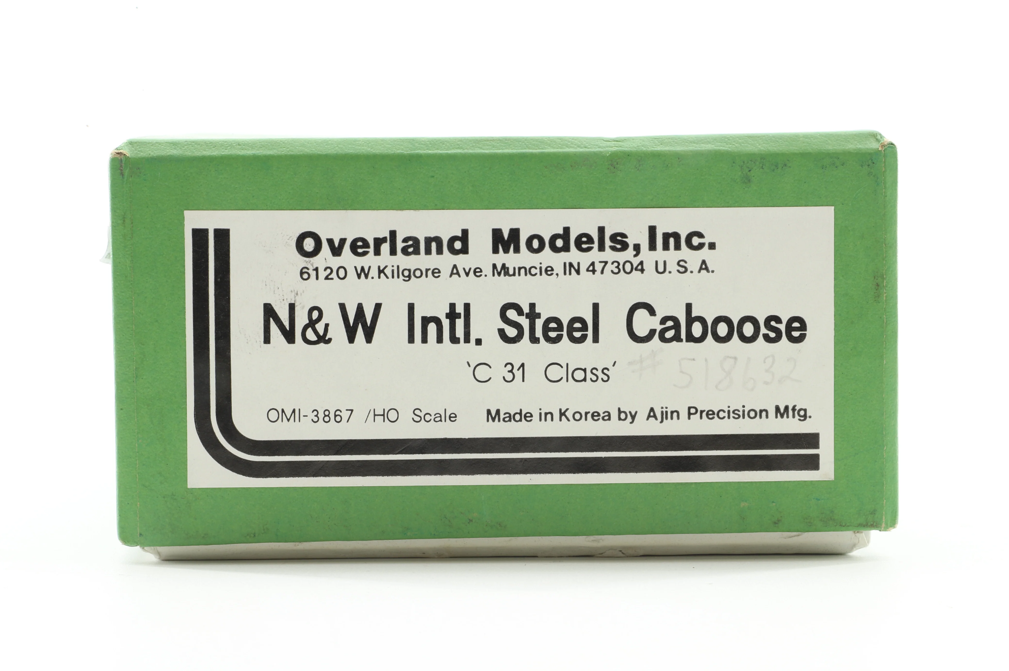 Overland Models HO Brass 3867 Intel. Steel Caboose 'C 31 Class' N&W No.518632 - Image 7