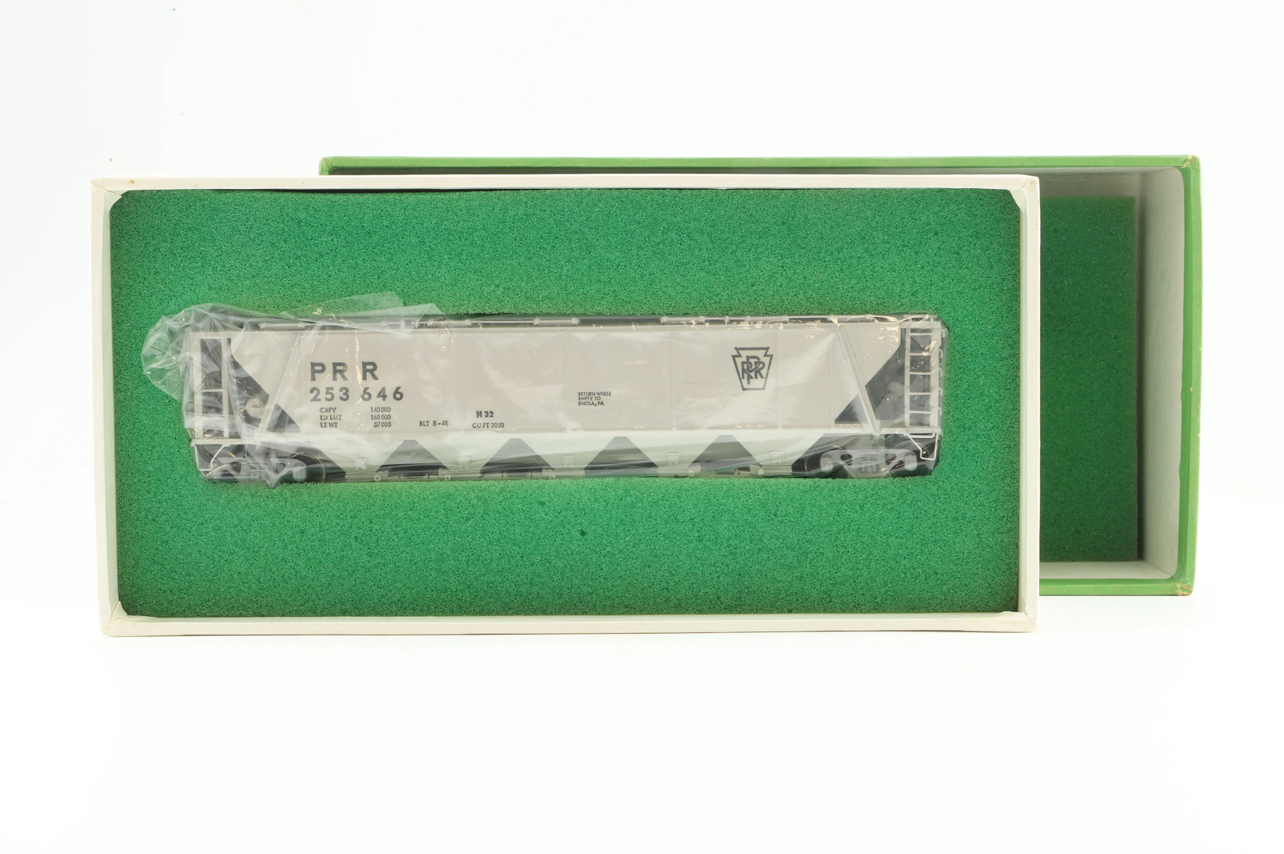 Overland Models HO Brass OMI-1313 Hopper covered PRR Class H32 '253646' - Image 5