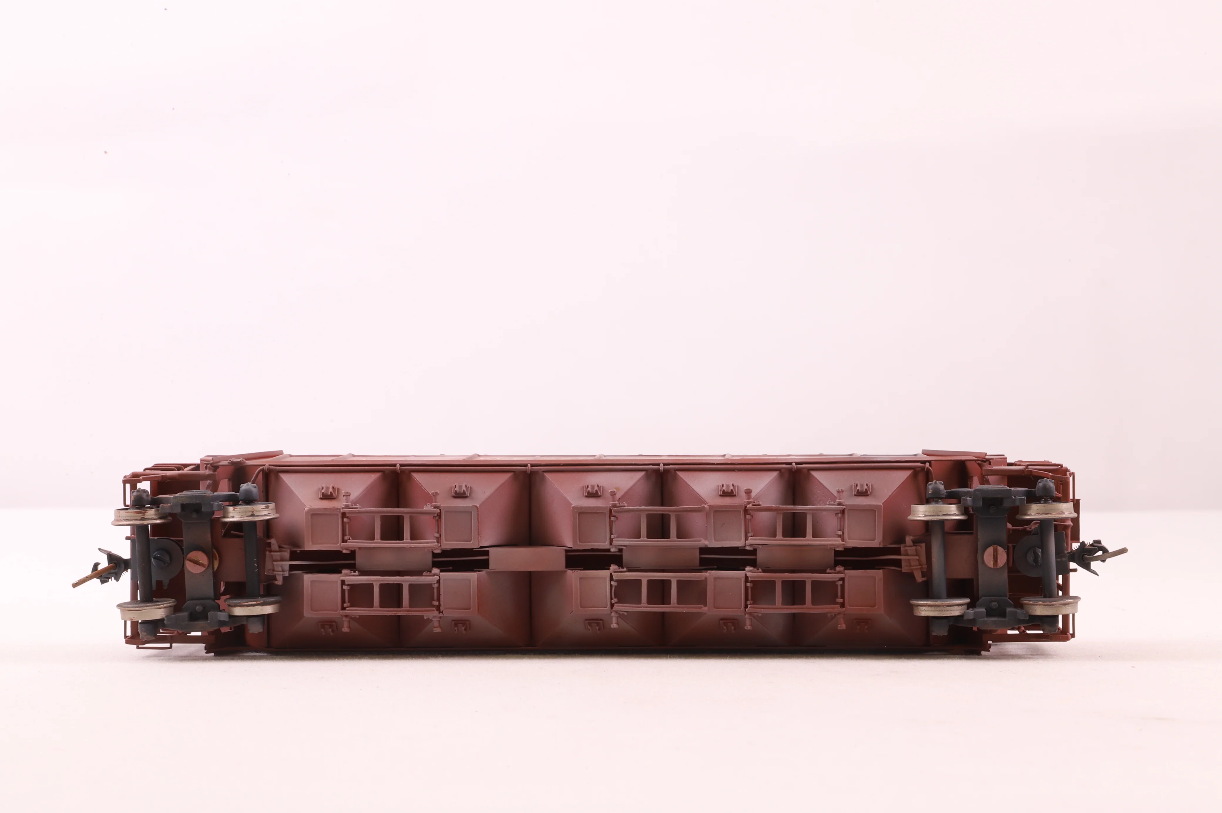 Overland Models HO Brass OMI-1313 PRR Covered Hopper Class H32 5-Bay '254522' Weathered - Image 3