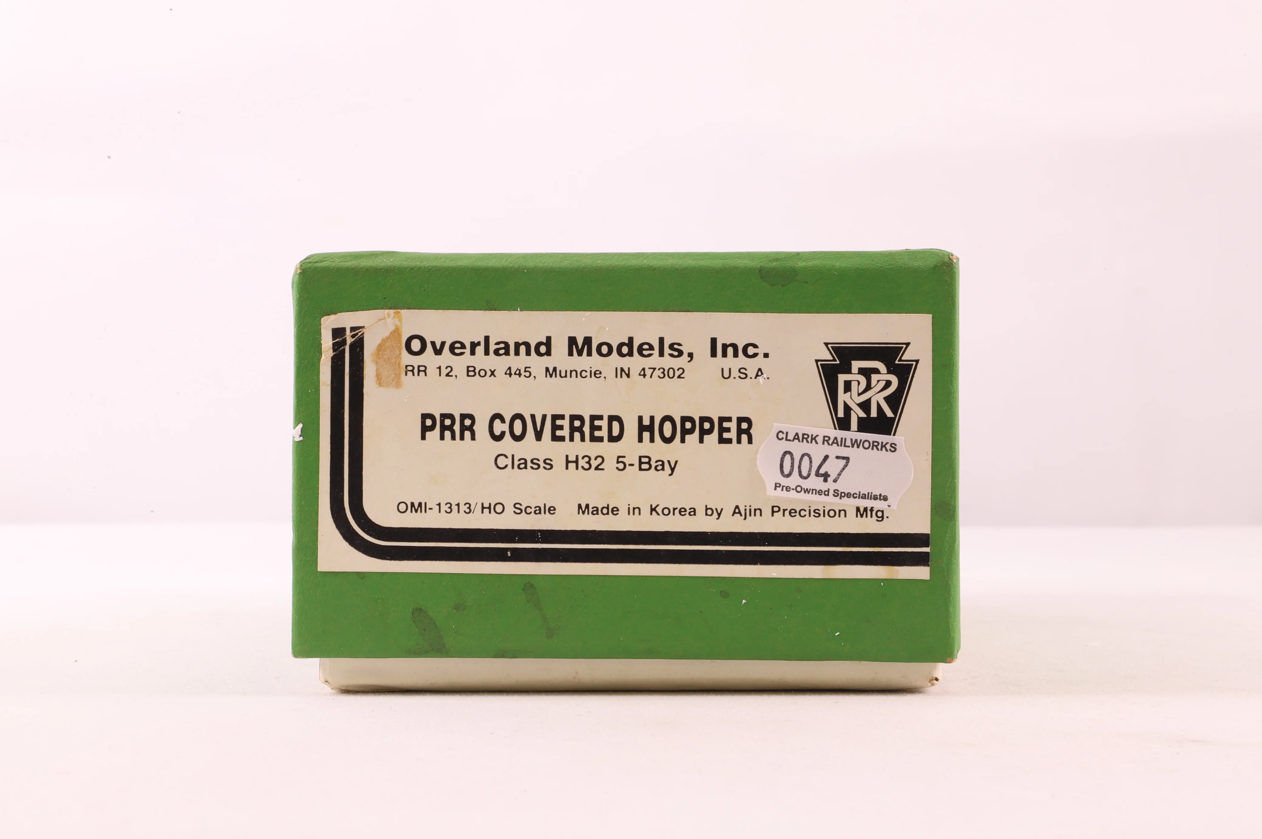 Overland Models HO Brass OMI-1313 PRR Covered Hopper Class H32 5-Bay '254522' Weathered - Image 6