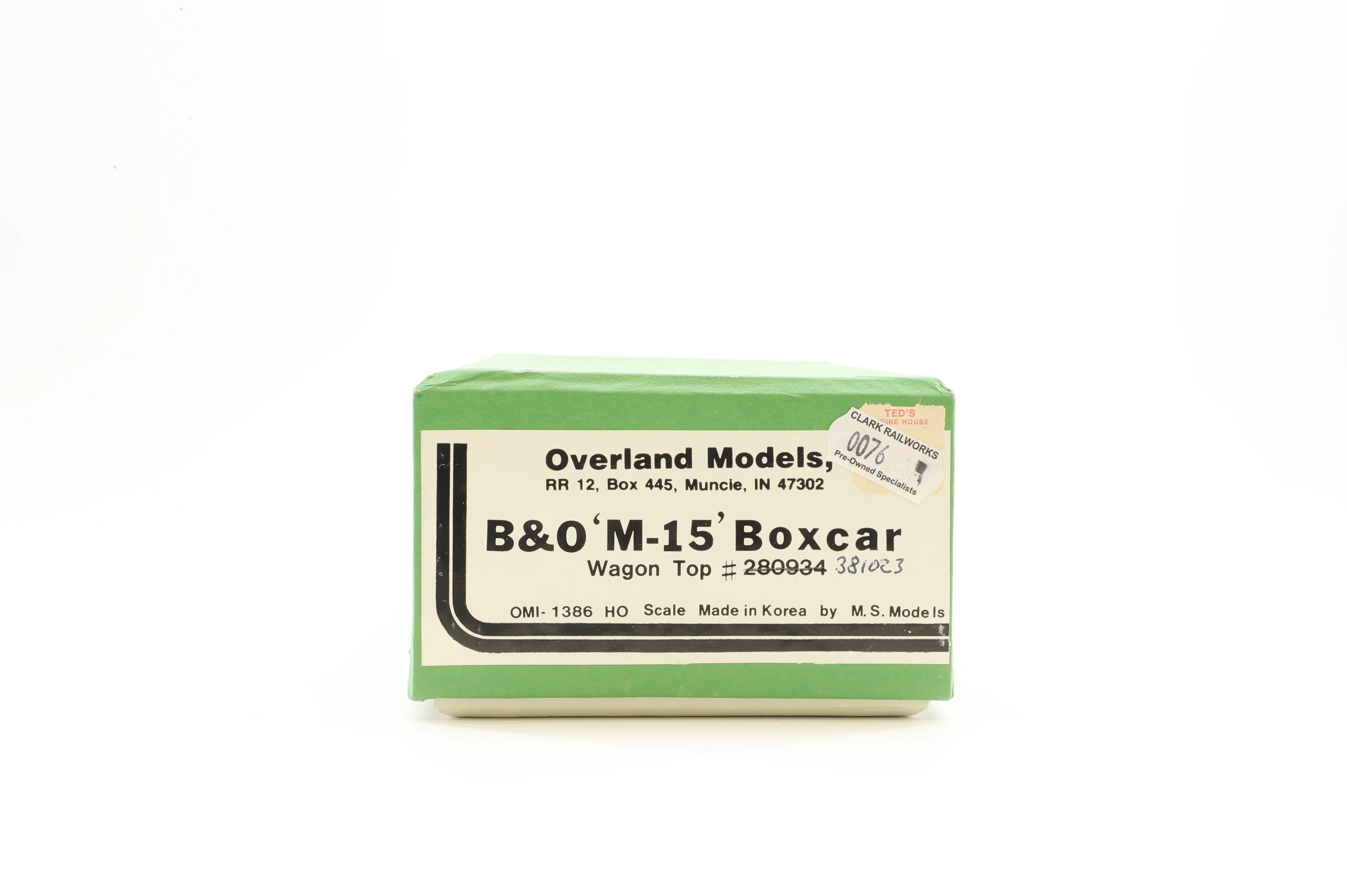 Overland Models HO Brass OMI-1386 Box Car B&O Class M15 Wagon-Top '381023' - Image 6