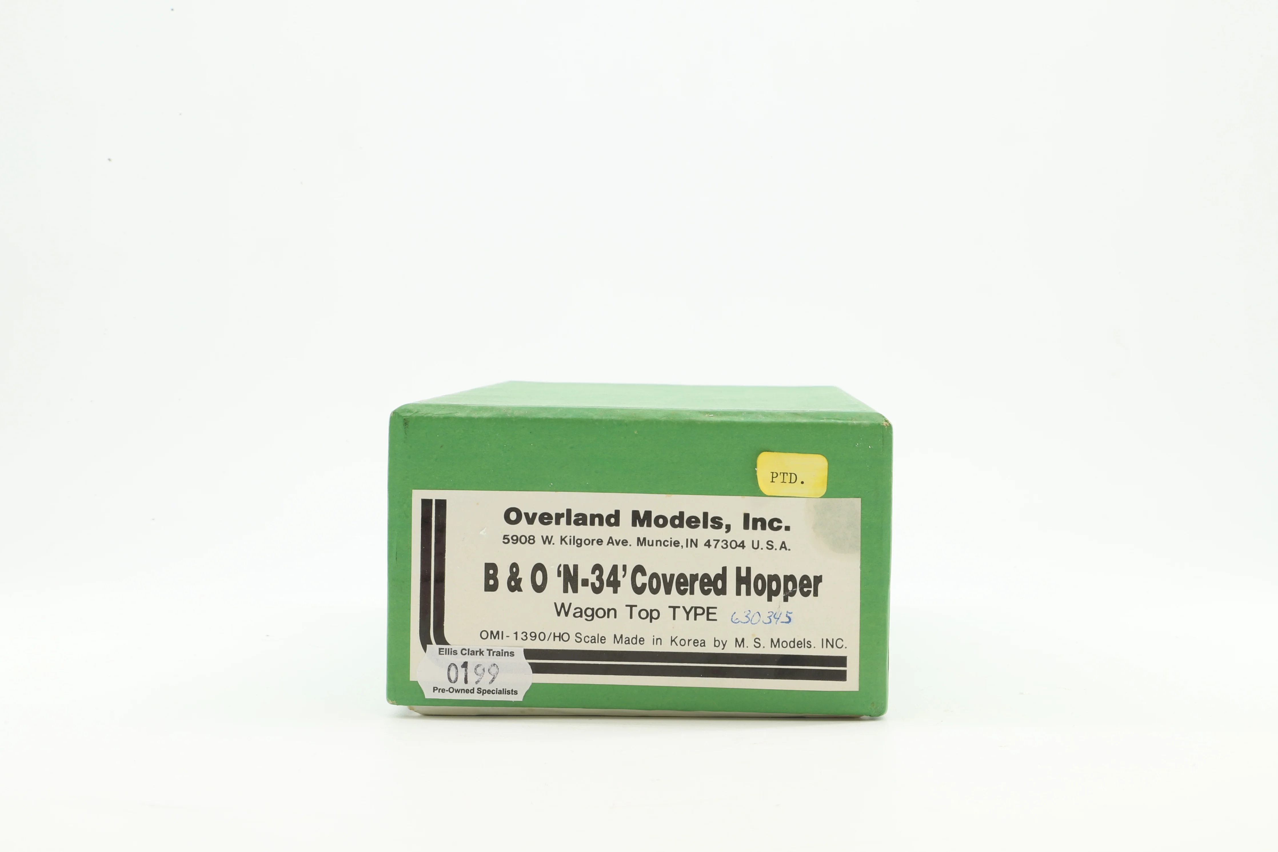 Overland Models HO Brass OMI-1390 Hopper Covered B&O Class N34 Gray '630345' - Image 6