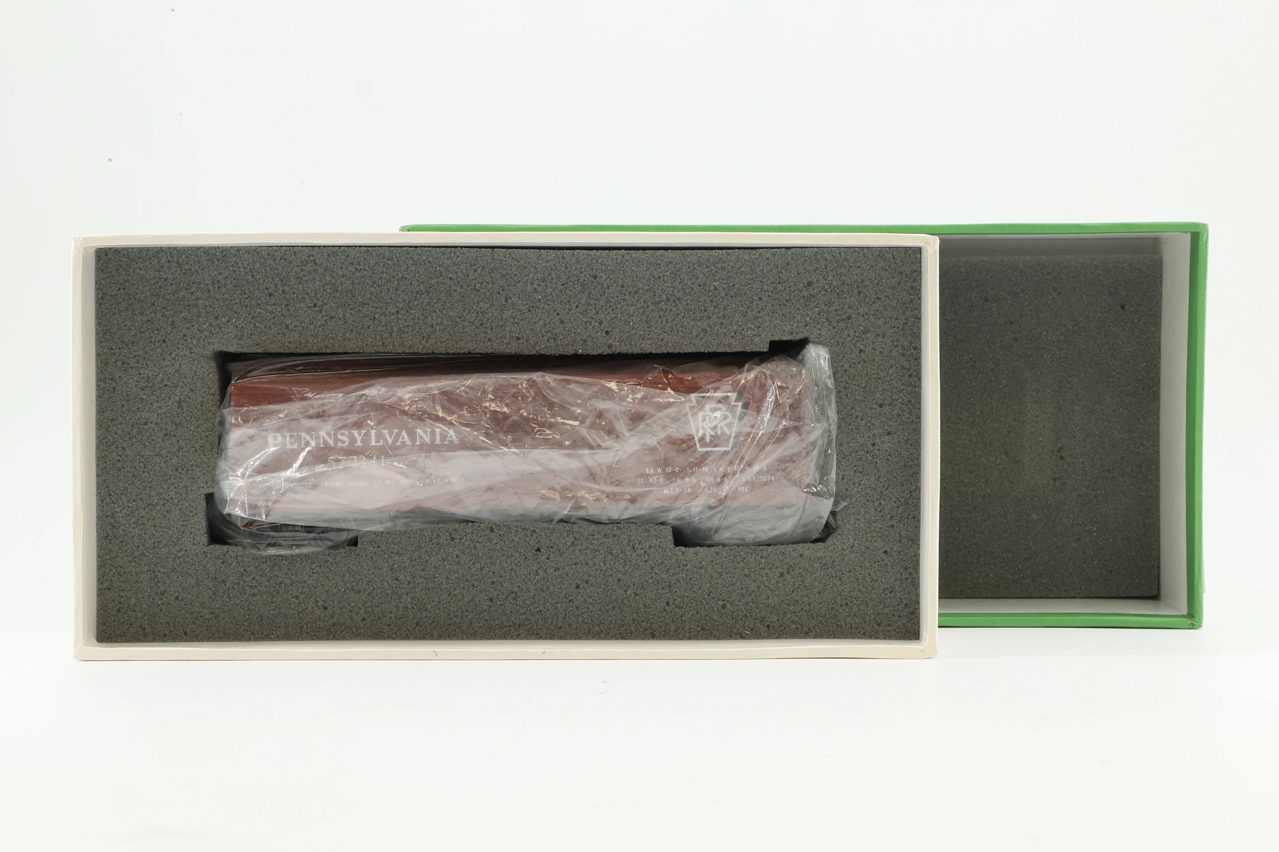 Overland Models HO Brass OMI-3013 Box Car PRR Class X29 w/ Corrugated Doors & Ends '572341' - Image 5
