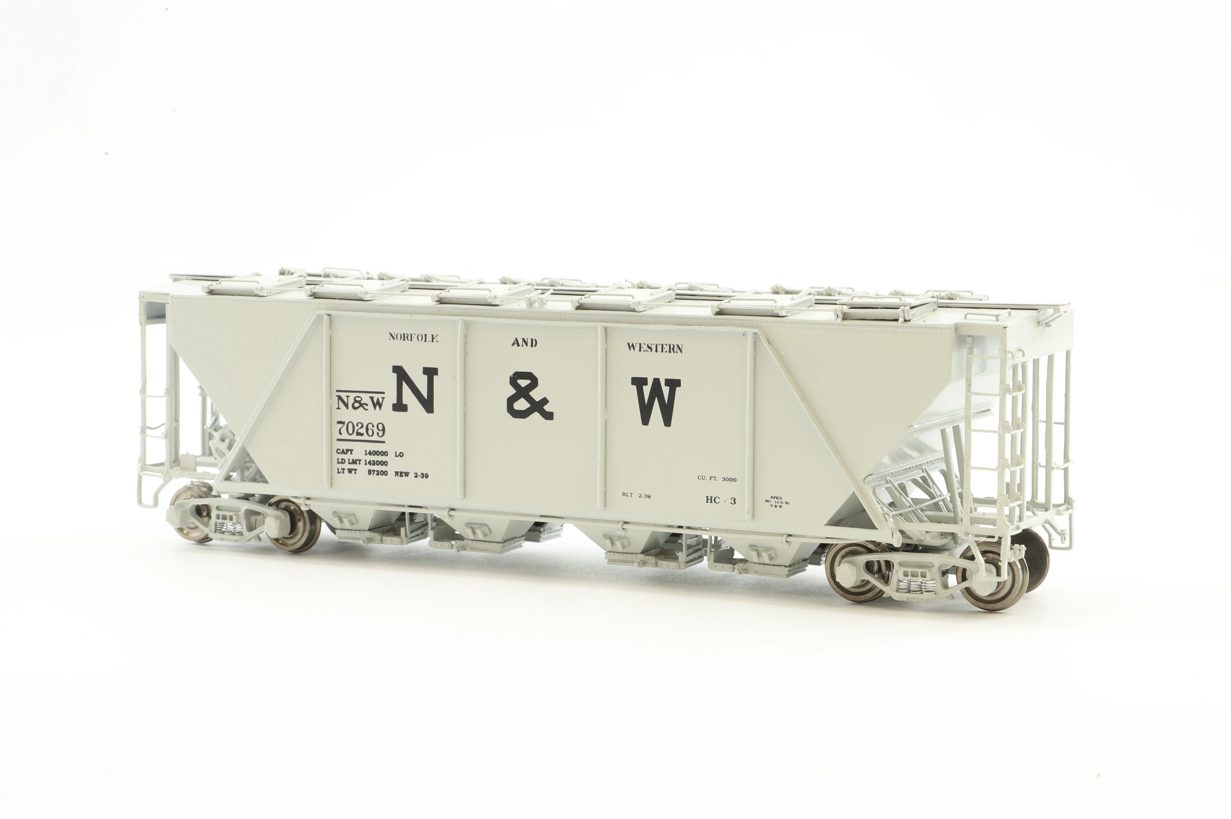Overland Models HO Brass OMI-3339.1 Hopper Covered N&W Class HC-3 '70269'