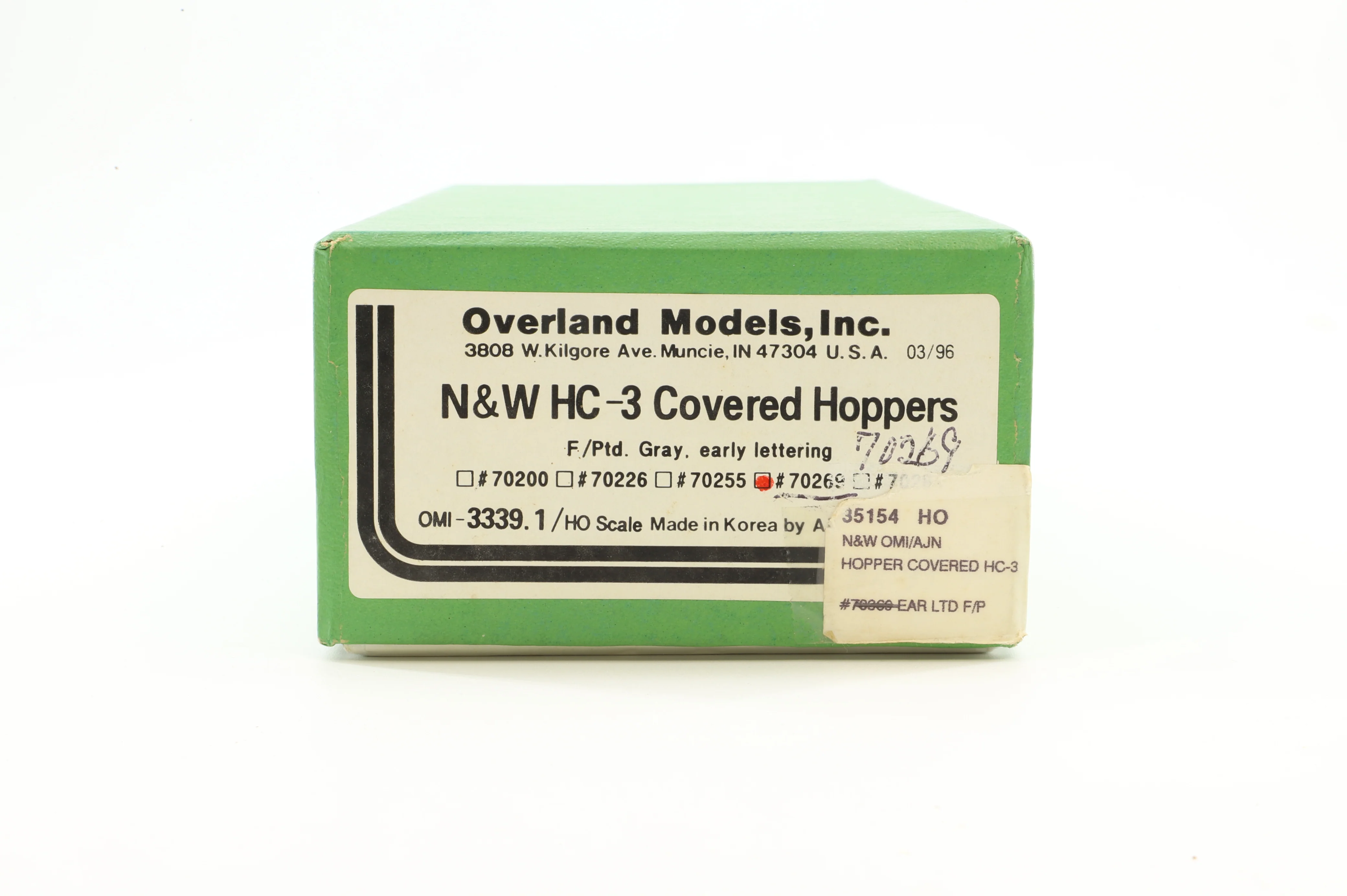 Overland Models HO Brass OMI-3339.1 Hopper Covered N&W Class HC-3 '70269' - Image 6
