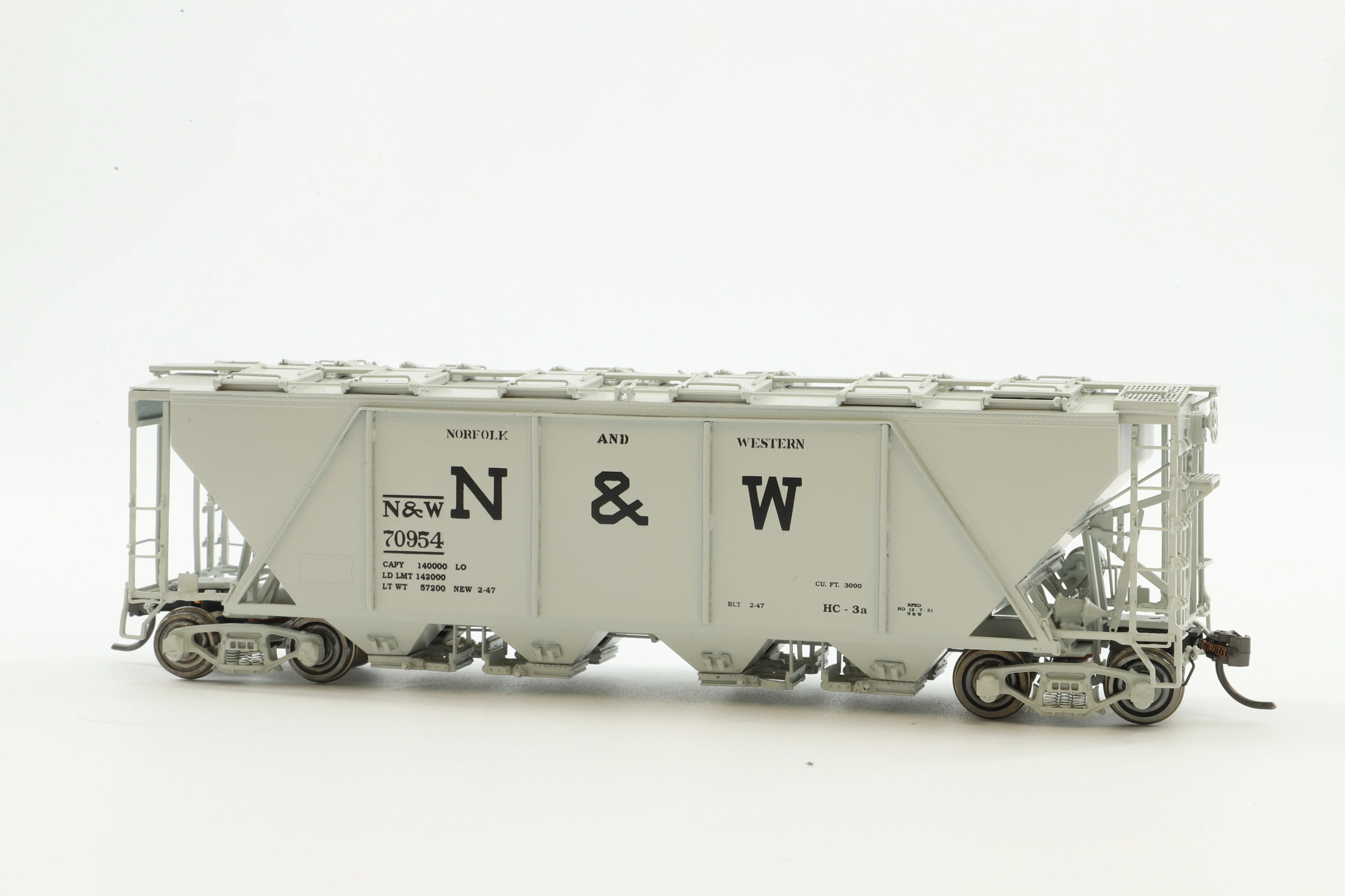 Overland Models HO Brass OMI-3340.1 Hopper Covered N&W Class HC-3a Gray, LTD '70954'
