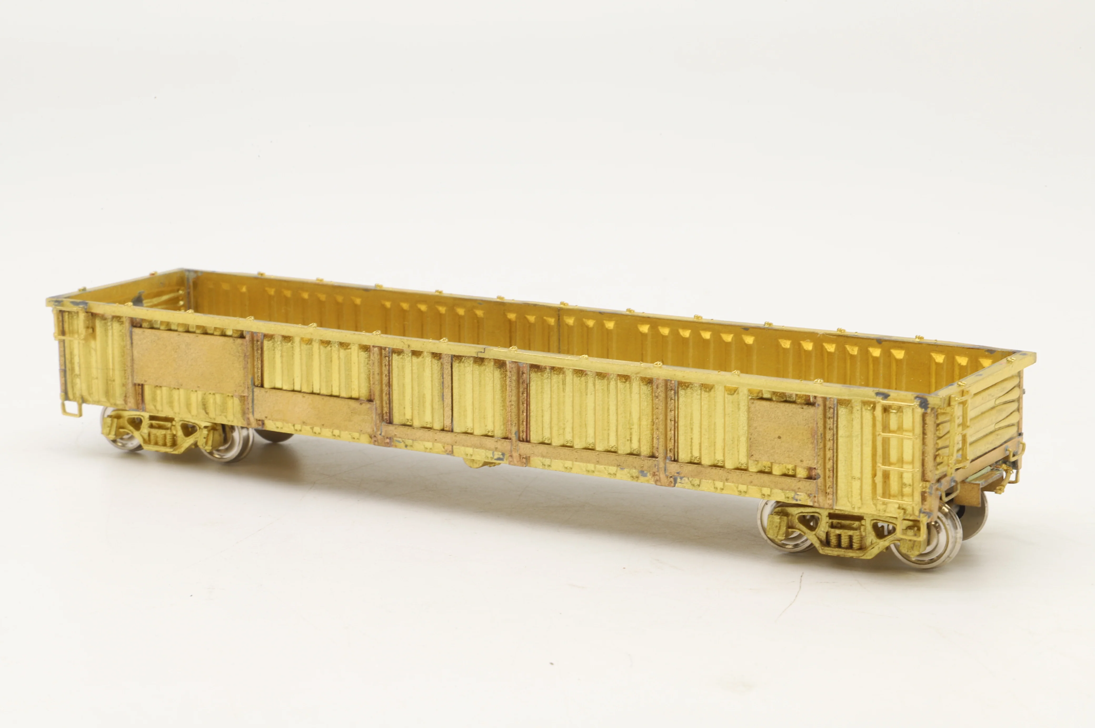 Overland Models/MS Models HO Brass OMI-1381 PRR G32C Gondola PRR 317400-318899, Plain Brass - Image 2