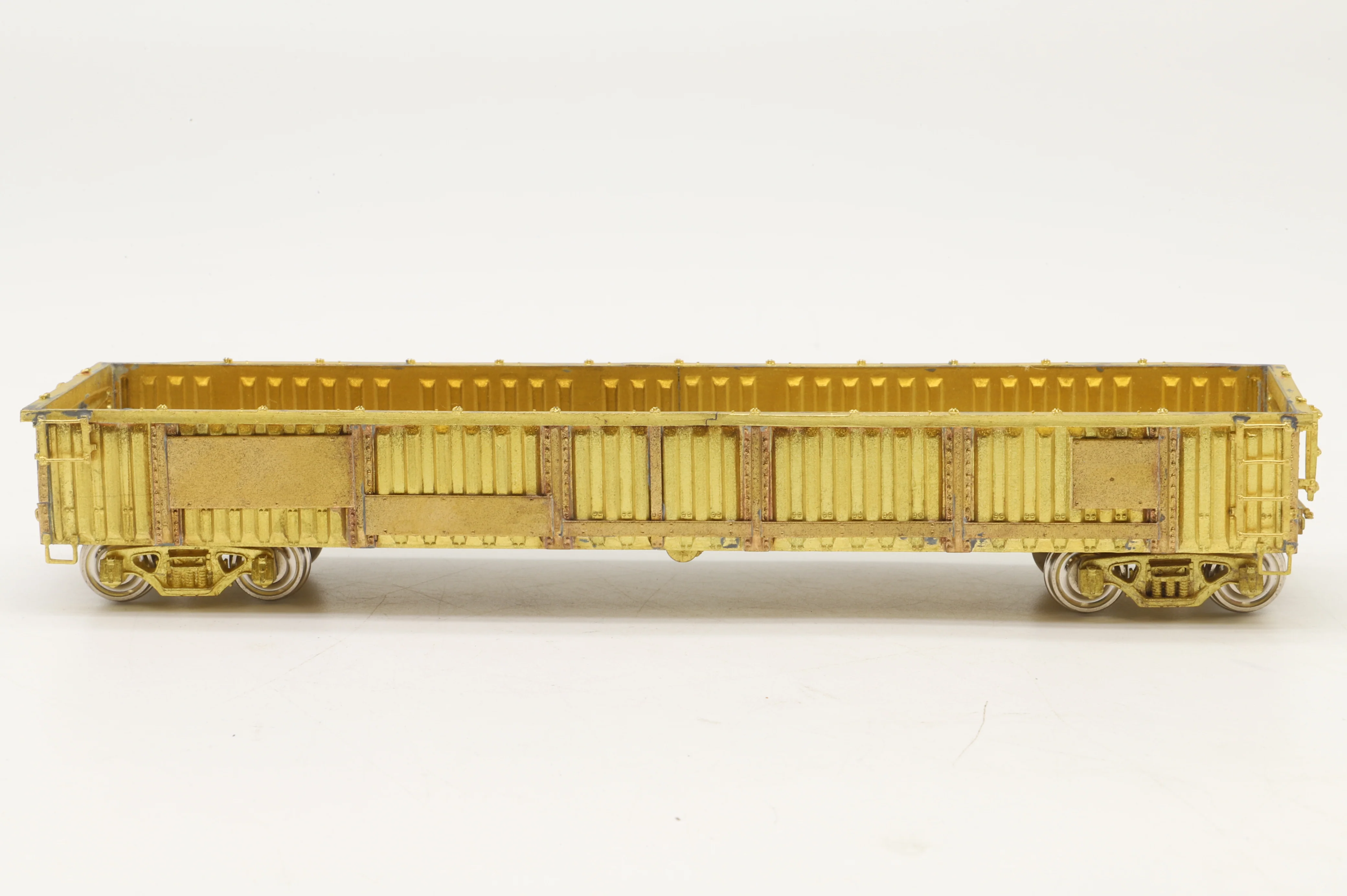 Overland Models/MS Models HO Brass OMI-1381 PRR G32C Gondola PRR 317400-318899, Plain Brass - Image 3