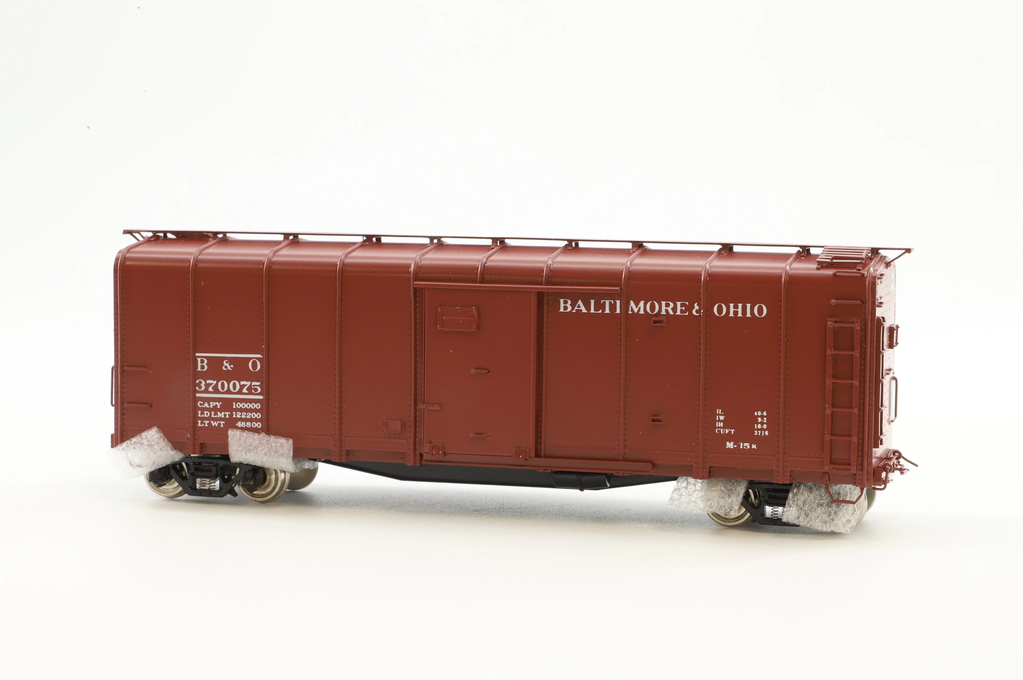 Precision Models HO Brass 15734.1 Box car B&O Class M15K Round Roof '370075' - Image 2