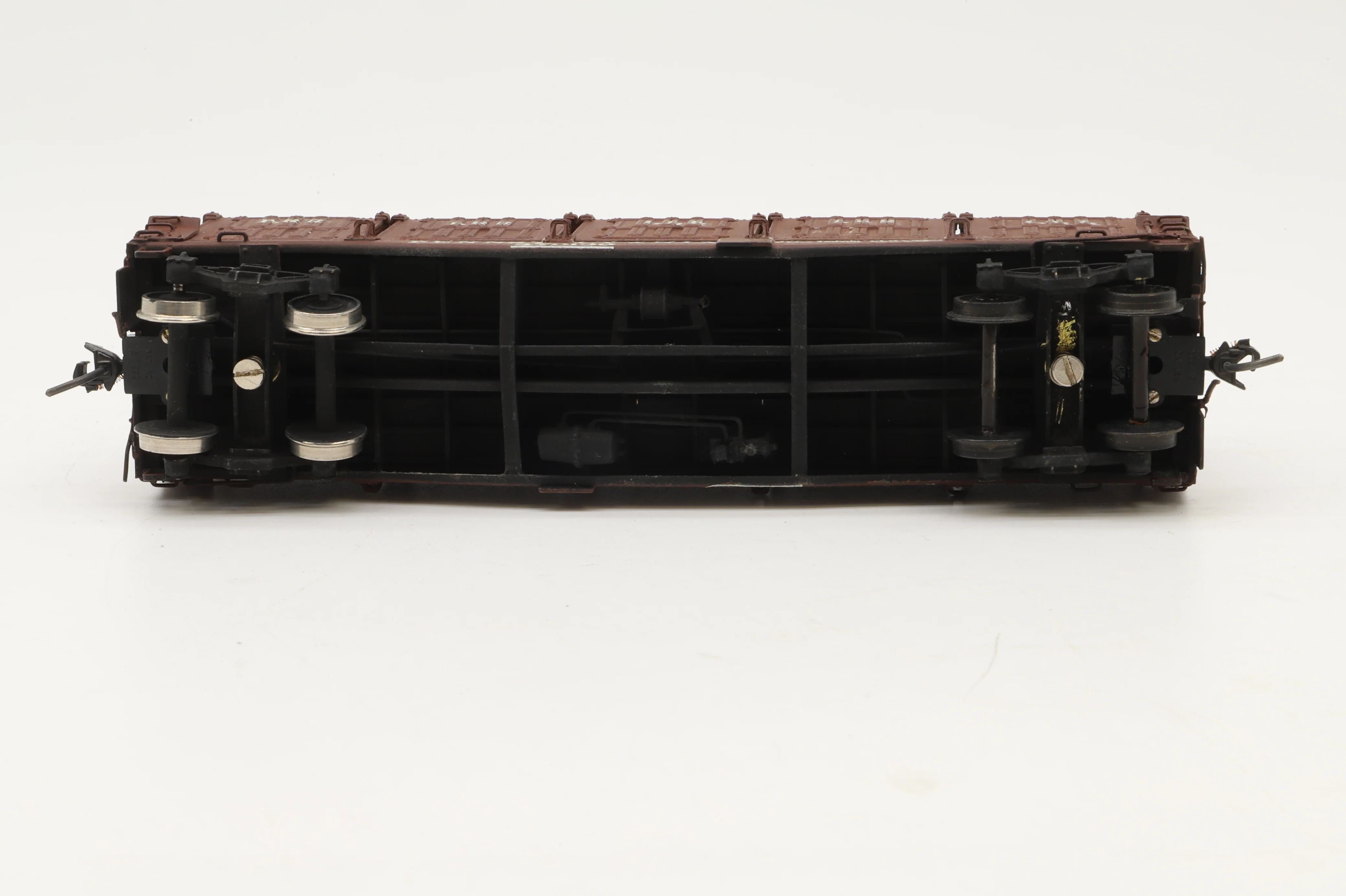 Rail Works Ltd/Woosung Brass Models HO Brass 'FM' Container Car w/5 DD 1A Containers, Custom Painted - Image 5