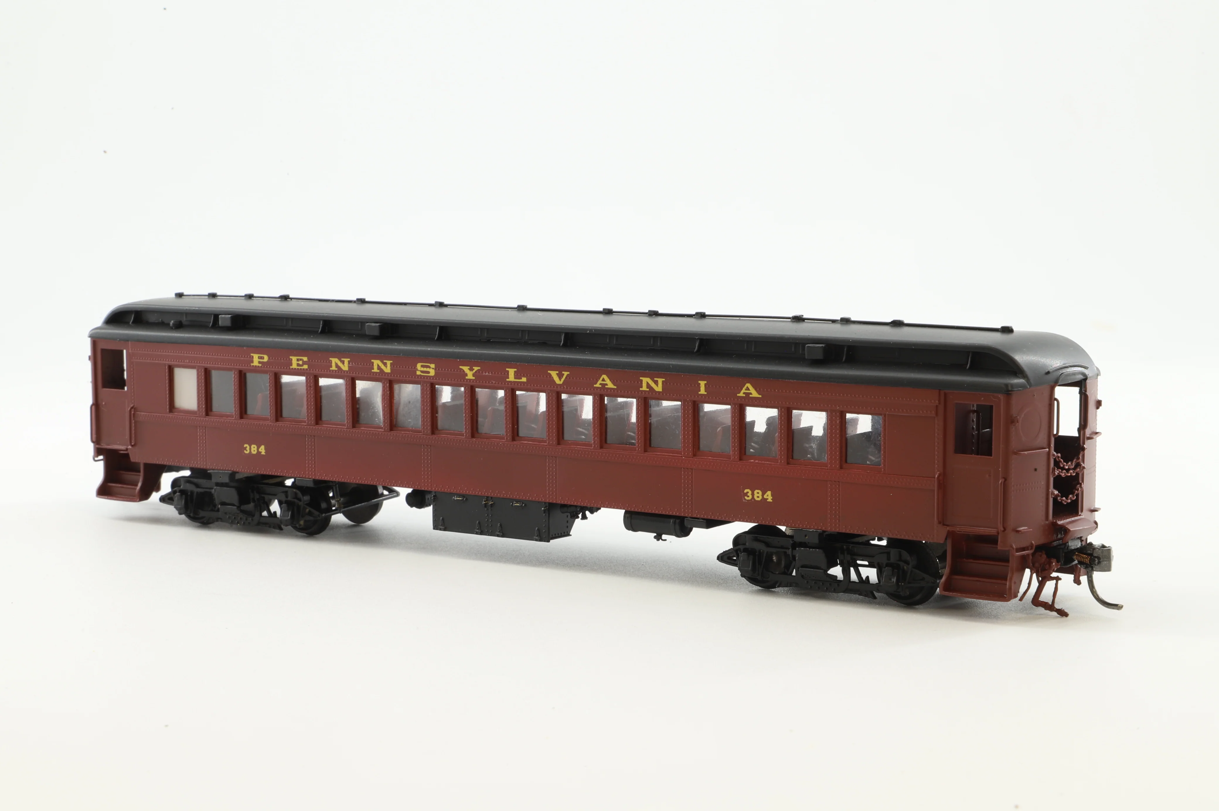 Railworks Ltd HO Brass Passenger Car PRR P54 Coach w/ Interior '384' - Image 2