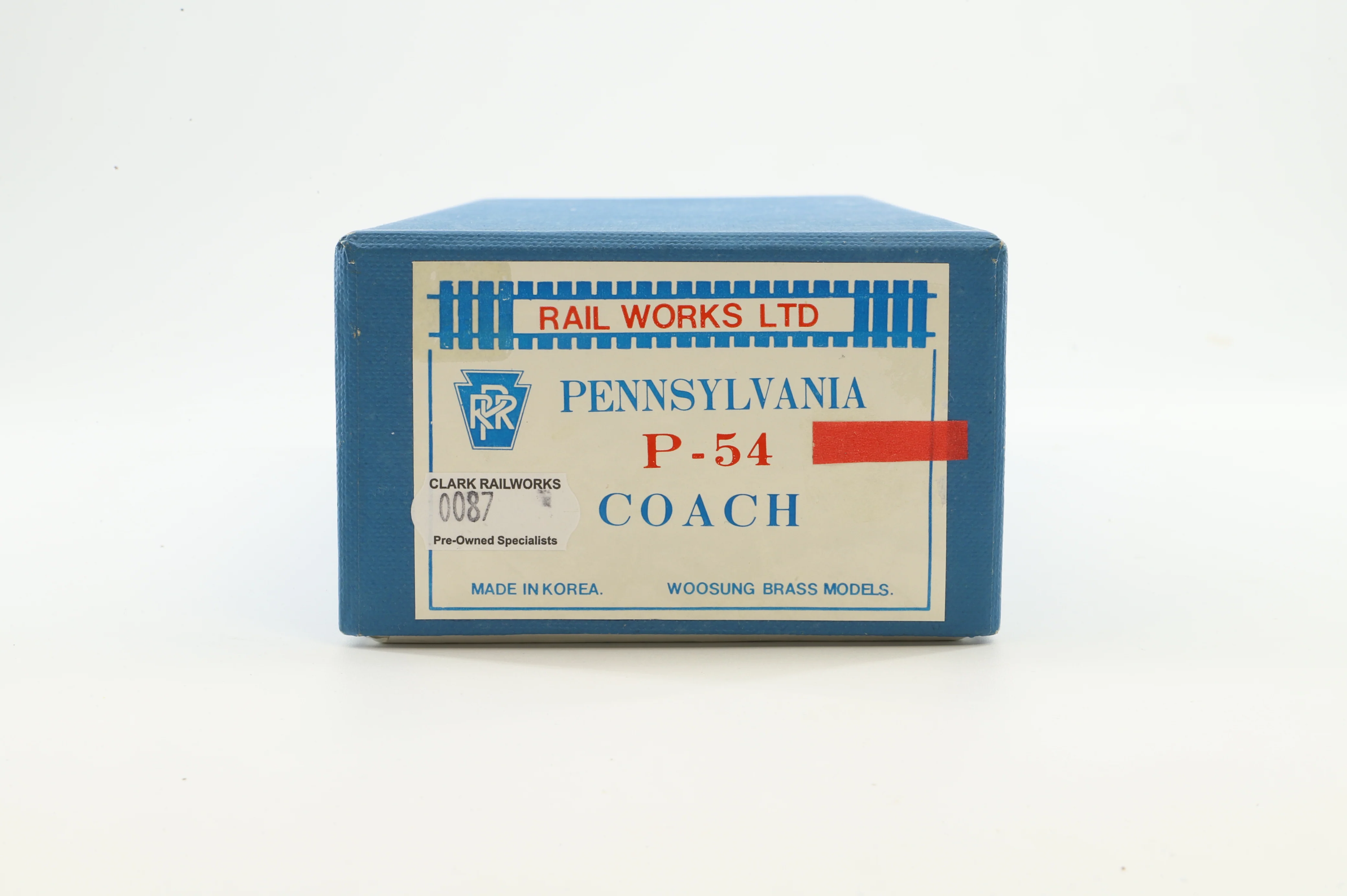 Railworks Ltd HO Brass Passenger Car PRR P54 Coach w/ Interior '384' - Image 6