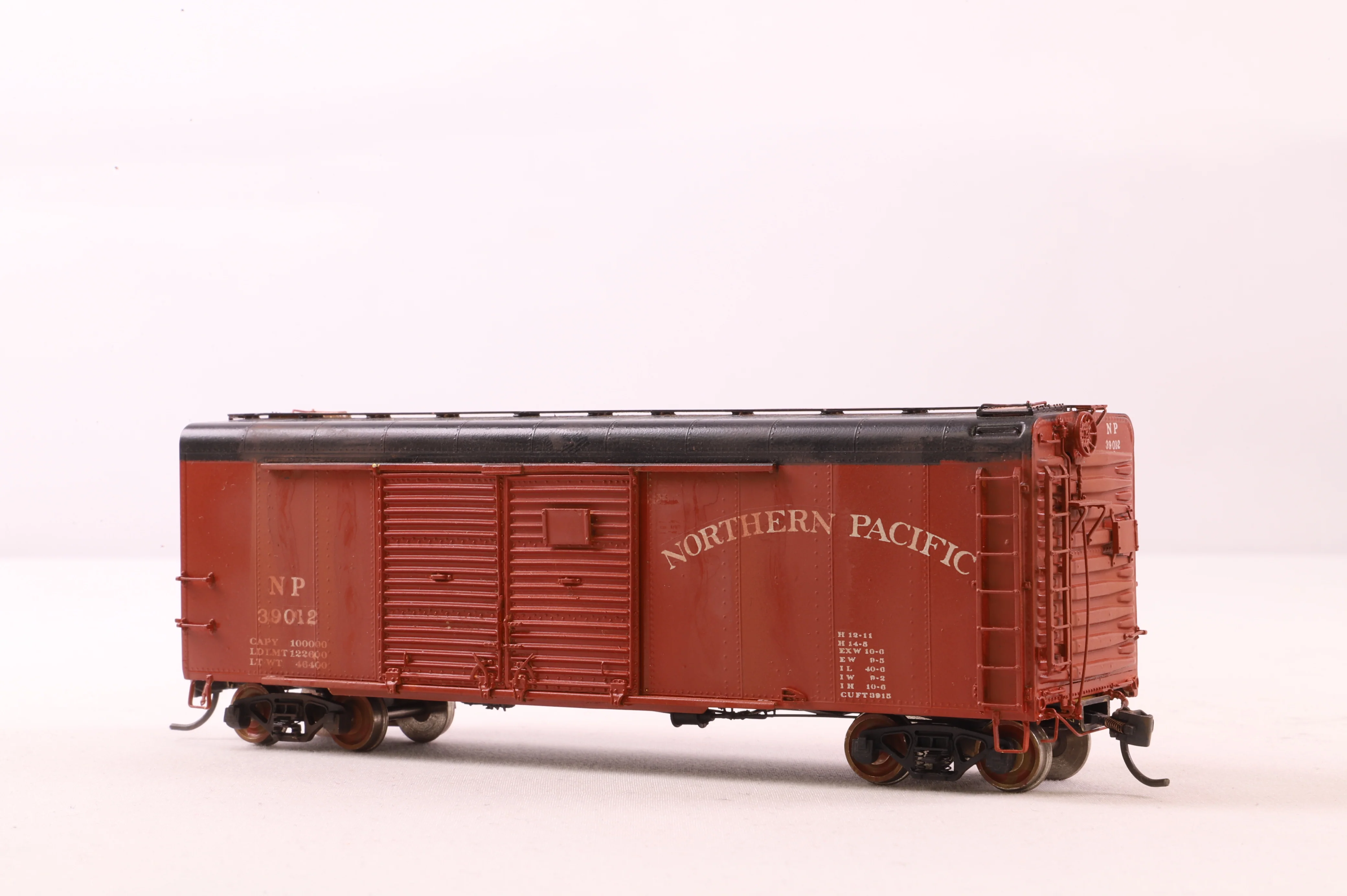 W&R Enterprises HO Brass 3235 Box Car Auto PRR Round Roof Double Door 40' - 1990 Run TOLF '39012' - Image 2