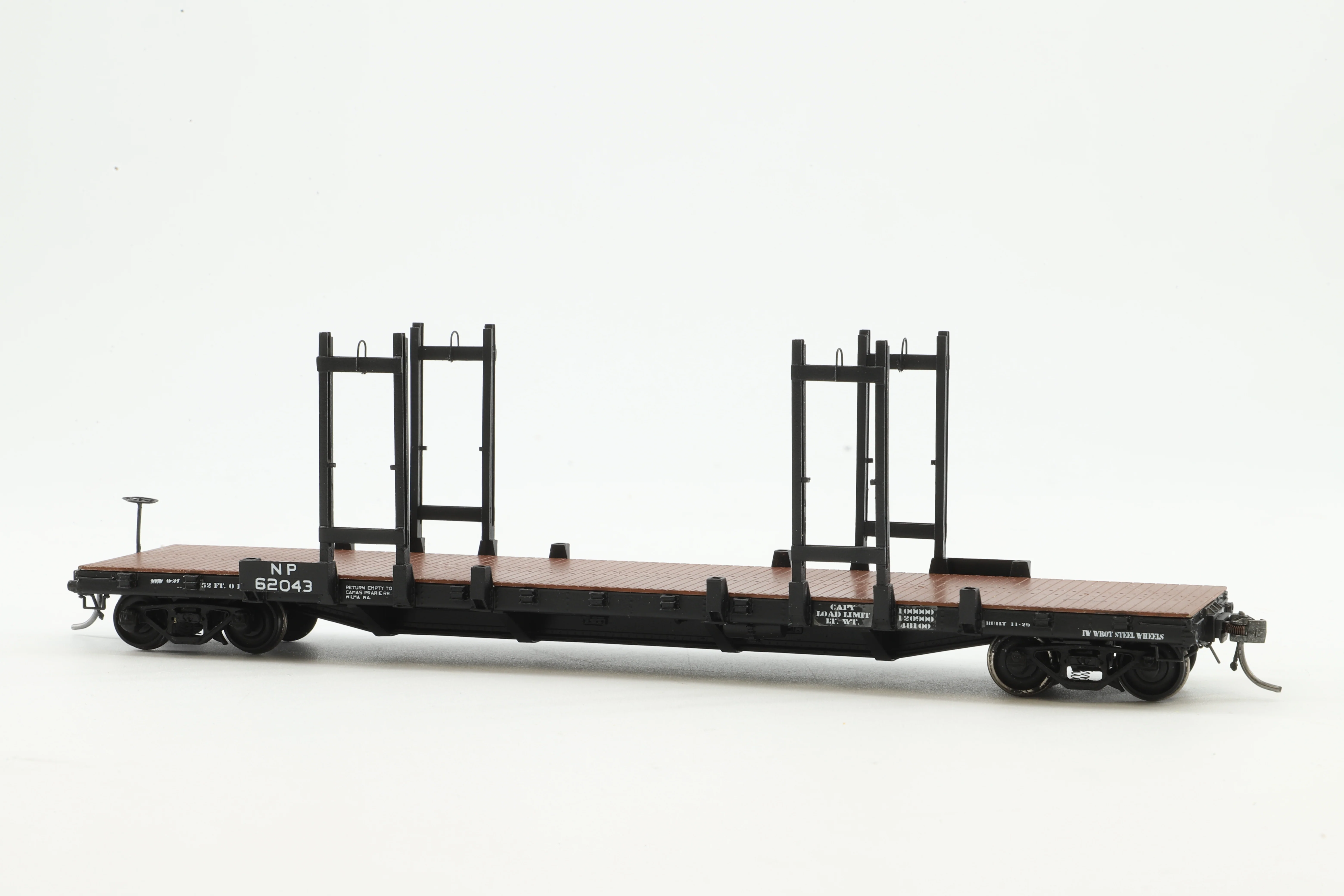 W&R Enterprises HO Brass 3235 Log & Pole Car NP 52' '62043' - Image 2