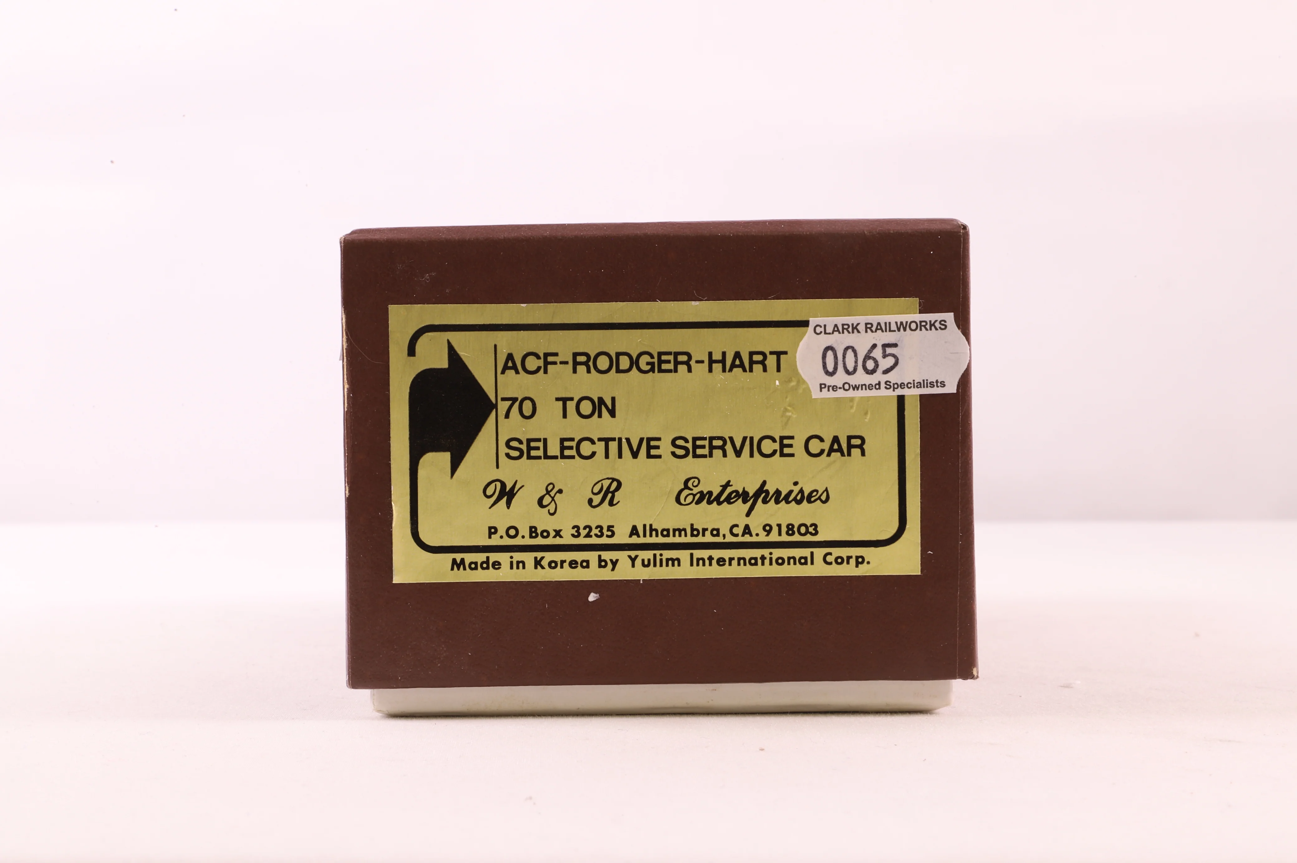 W&R Enterprises HO Brass 3235 Rodger-Hart Ballast Car MILW ACF 70 Ton Selective Service '340193' - Image 6