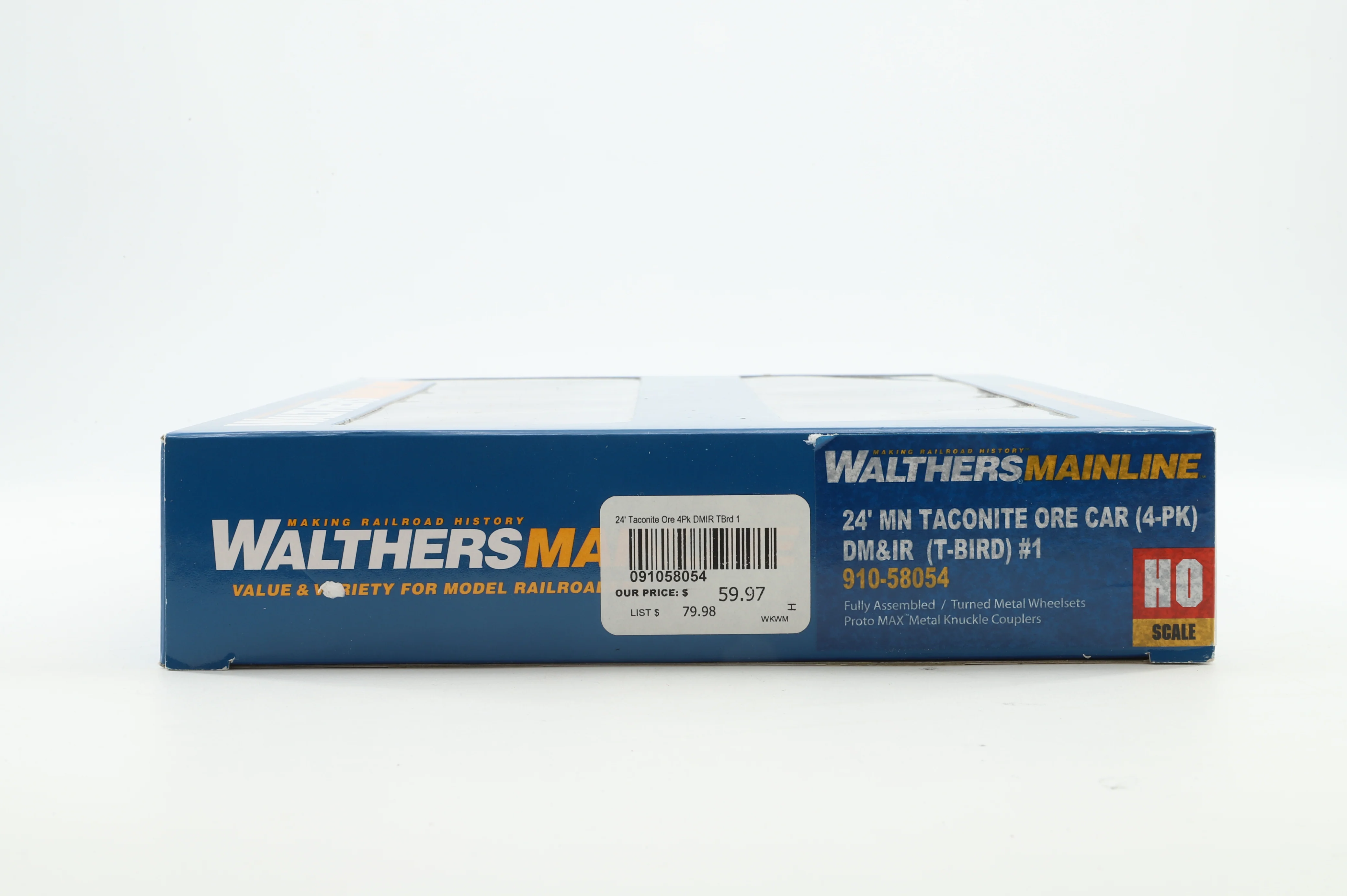 Walthers HO 910-58054 4-Pack of 24' MN Taconite Ore Cars in DMIR T-Bird Livery - Pro-Weathered & Renumbered - Image 3