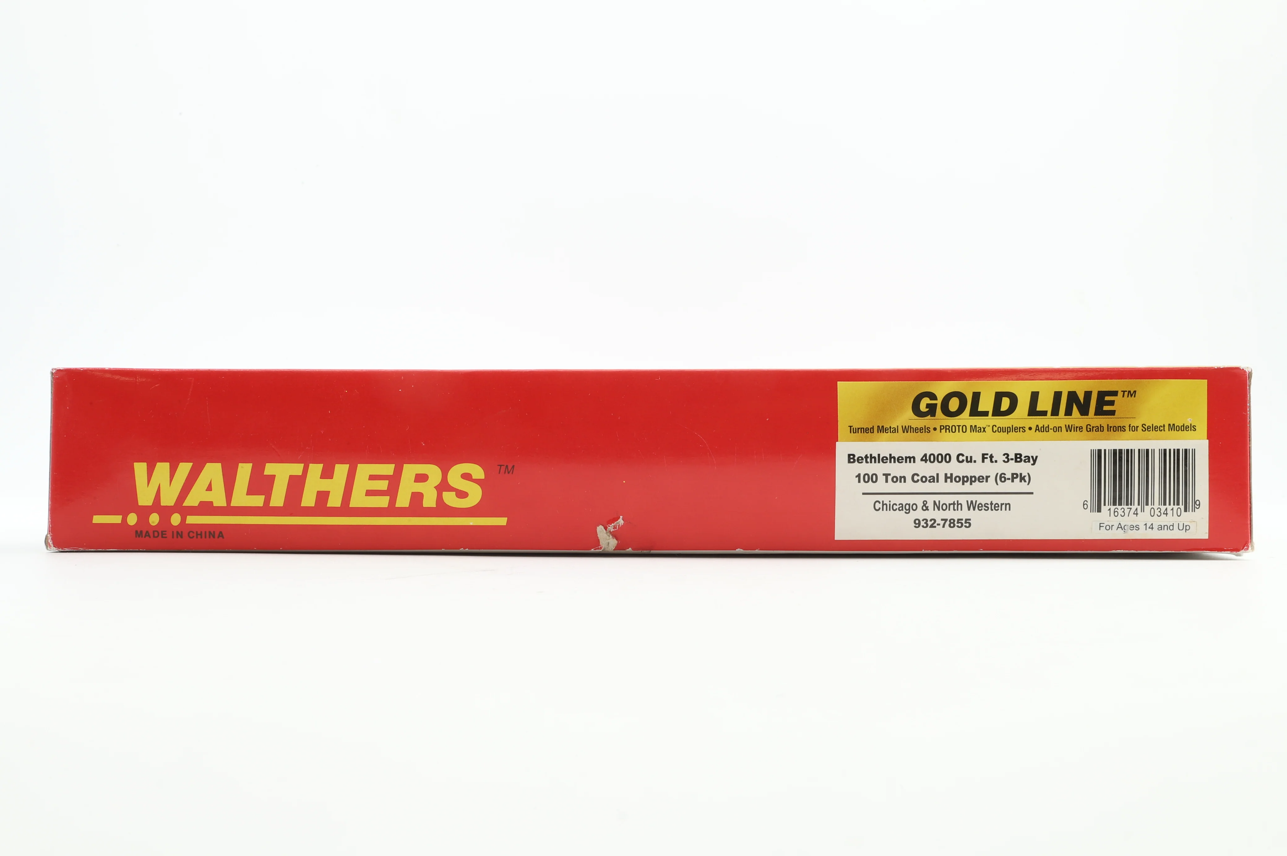 Walthers HO 932-7855 Pack Of 6 100 Ton Coal Hopper Chicago & North Western Wagons Weathered - Image 2