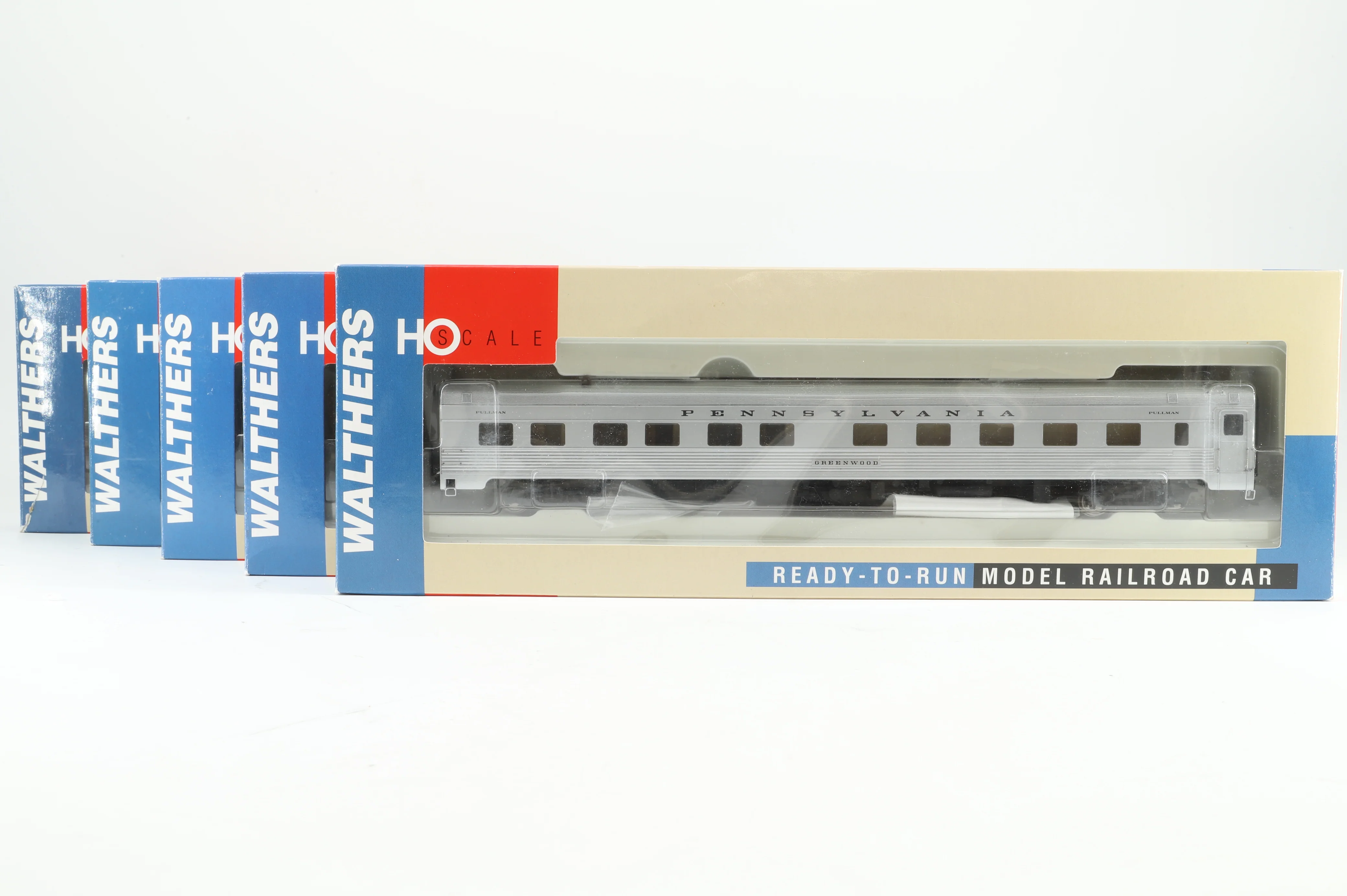 Walthers HO Rake Of 5 85' Pennsylvania Coaches Inc. 932-6346, 932-6386, 932-6366, 932-6386 & 932-6346